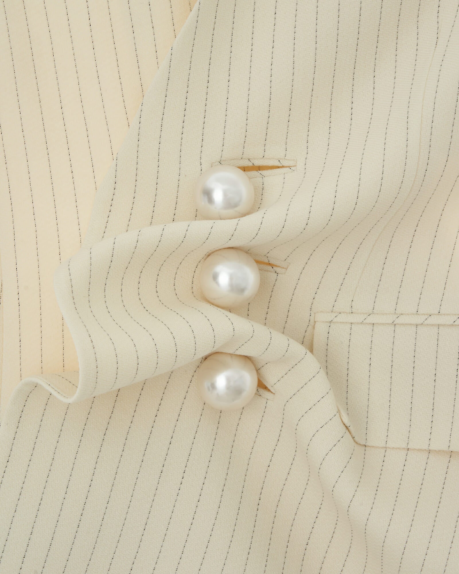 Kimhe Kim - Draped Collarless Wool Jacket (Ivory) product image 10 | TRAB K-Fashion Australia