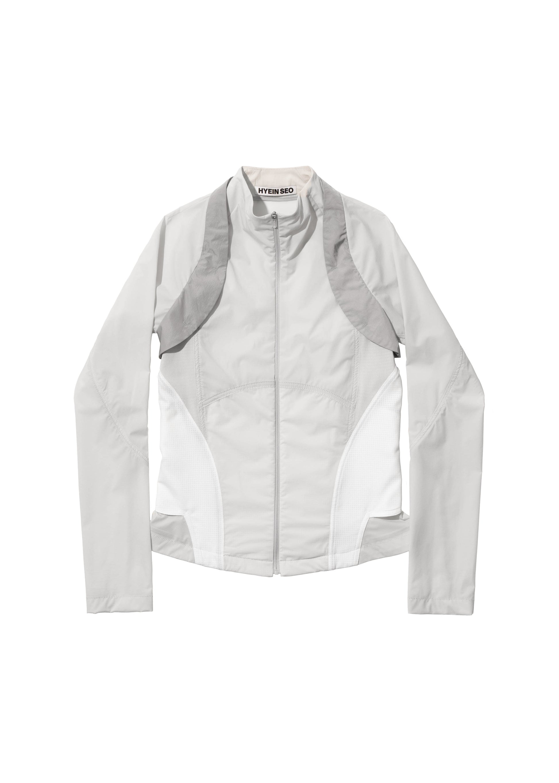 Hyein Seo - Paneled Windbreaker (Fog Grey) product image 4 | TRAB K-Fashion Australia