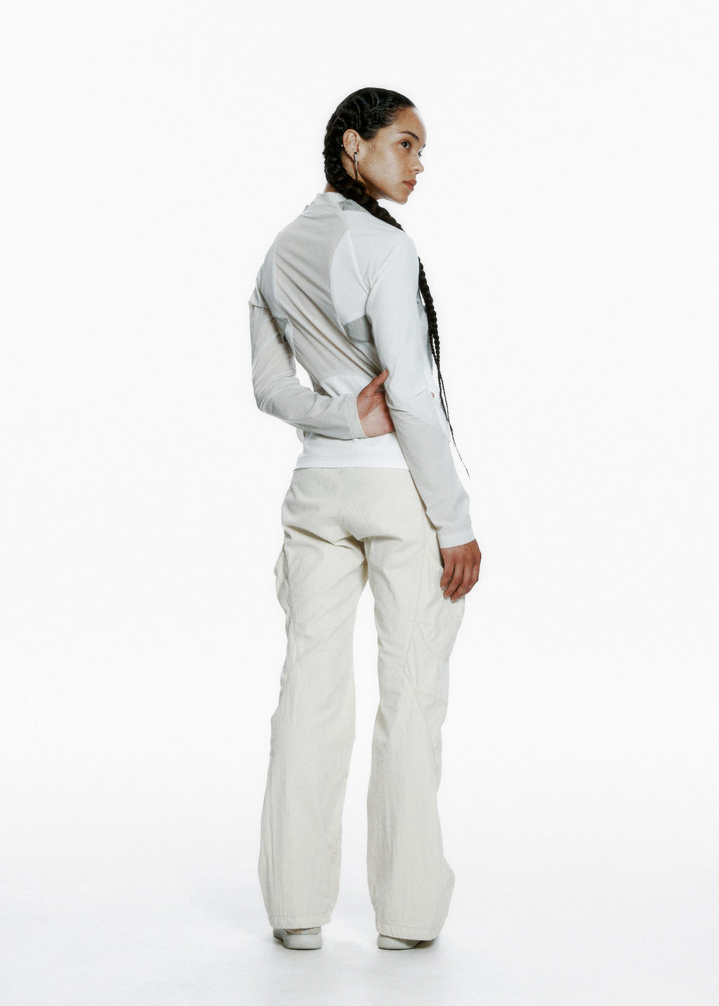 Hyein Seo - Paneled Windbreaker (Fog Grey) product image 3 | TRAB K-Fashion Australia