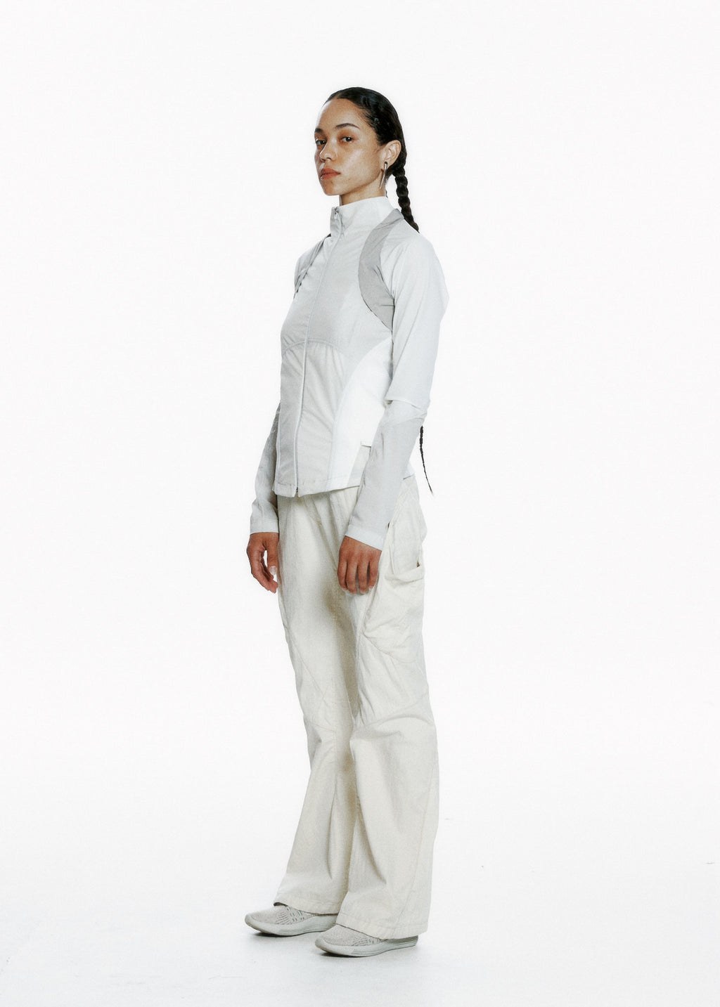 Hyein Seo - Paneled Windbreaker (Fog Grey) product image 2 | TRAB K-Fashion Australia