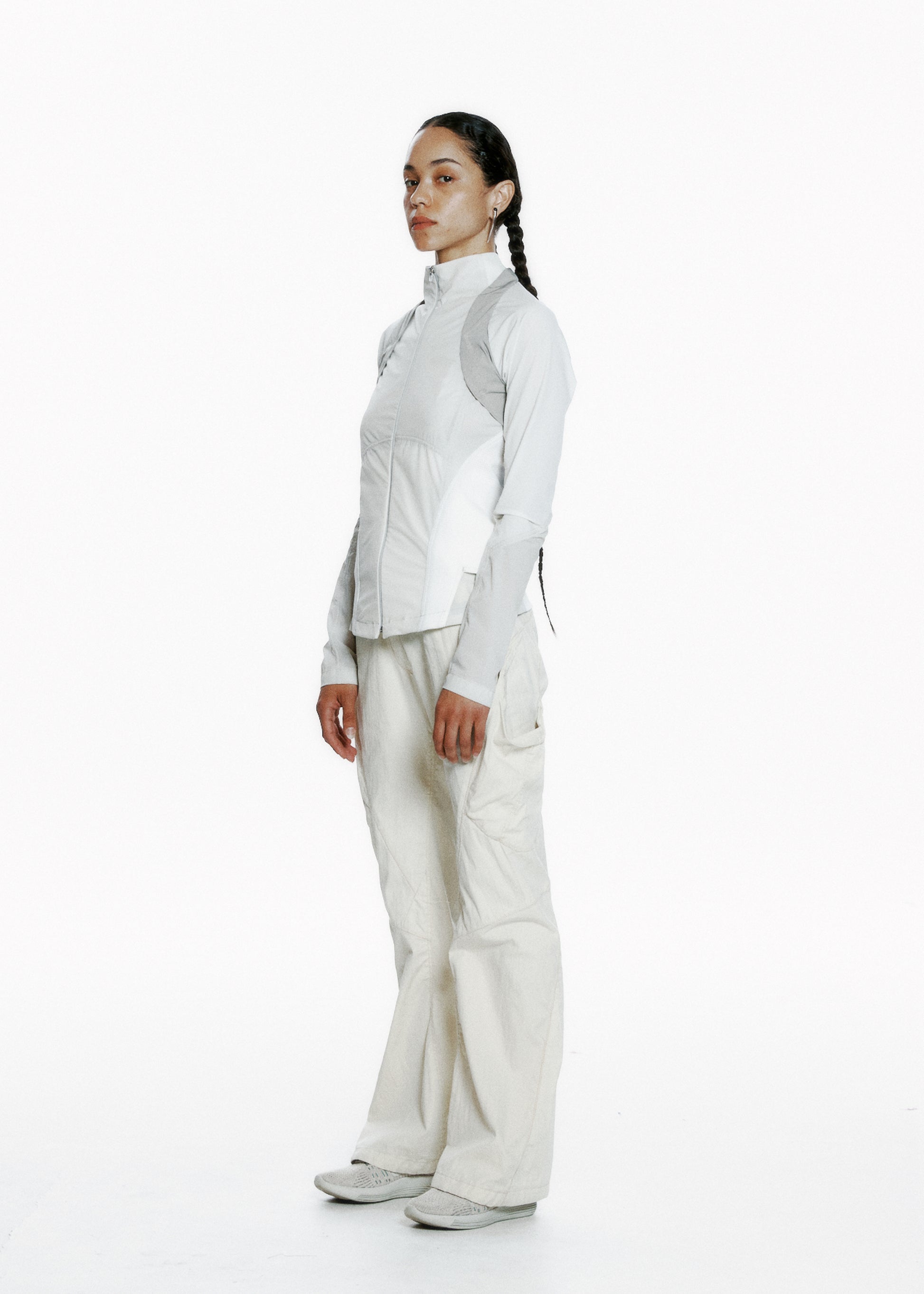 Hyein Seo - Paneled Windbreaker (Fog Grey) product image 2 | TRAB K-Fashion Australia