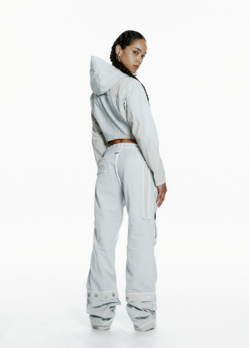 Hyein Seo - Dyed Crop Jacket (Sand Grey) product image 3 | TRAB K-Fashion Australia