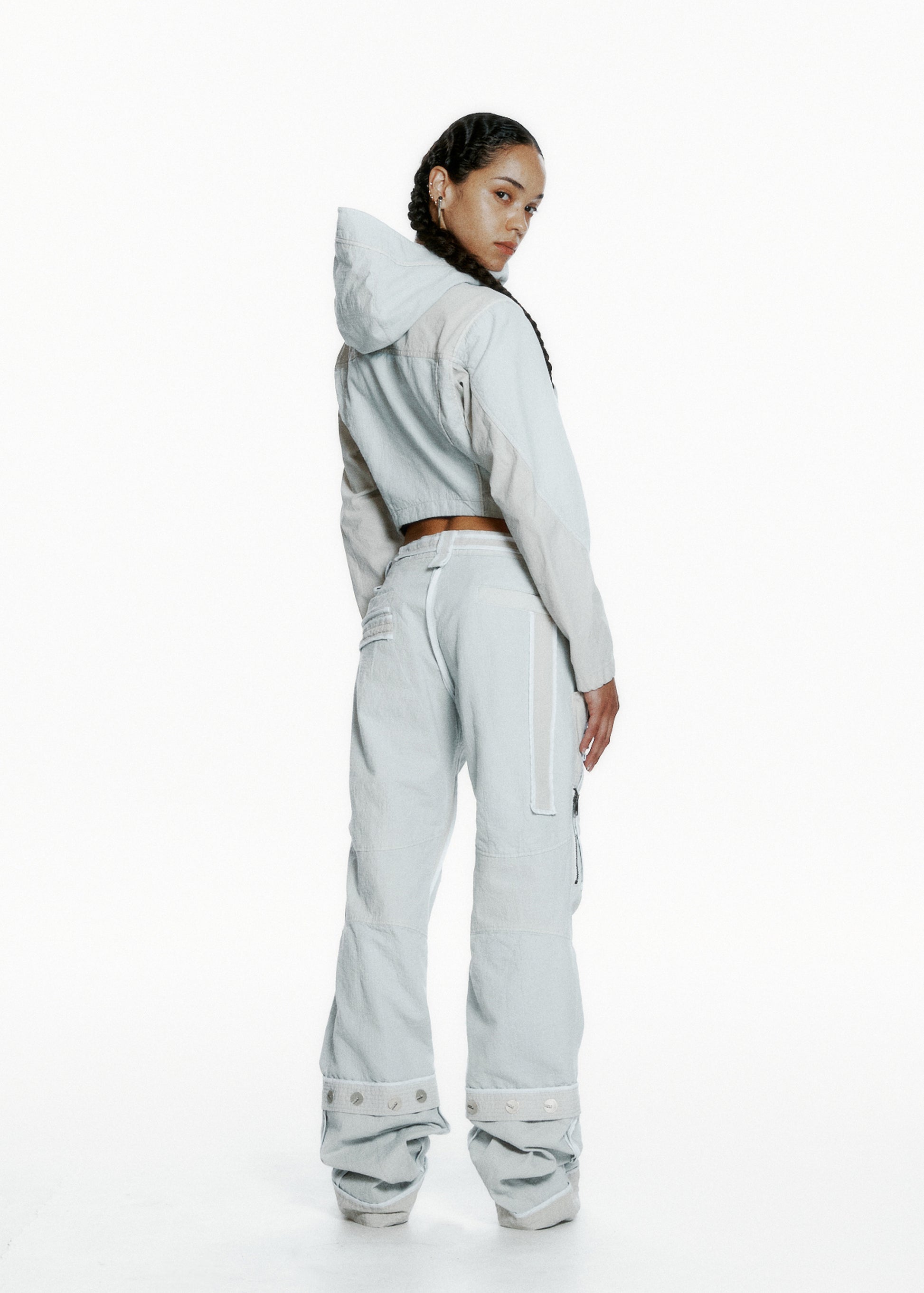 Hyein Seo - Dyed Crop Jacket (Sand Grey) product image 3 | TRAB K-Fashion Australia