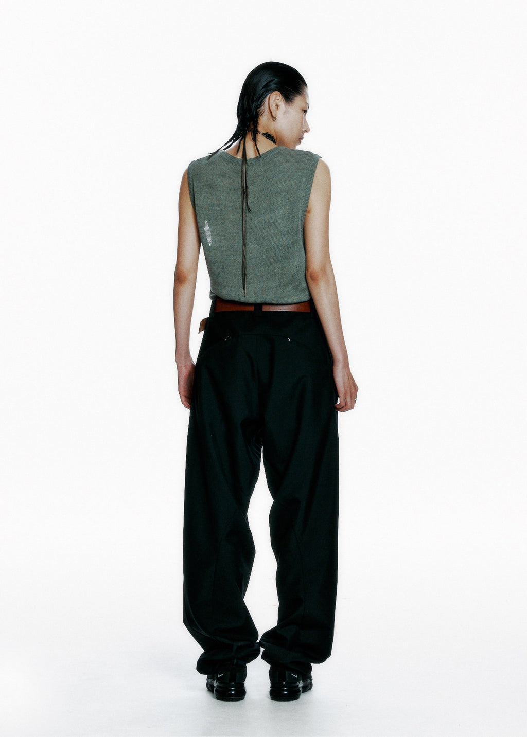 Hyein Seo - Twined Knit Sleeveless (Khaki) product image 3 | TRAB K-Fashion Australia