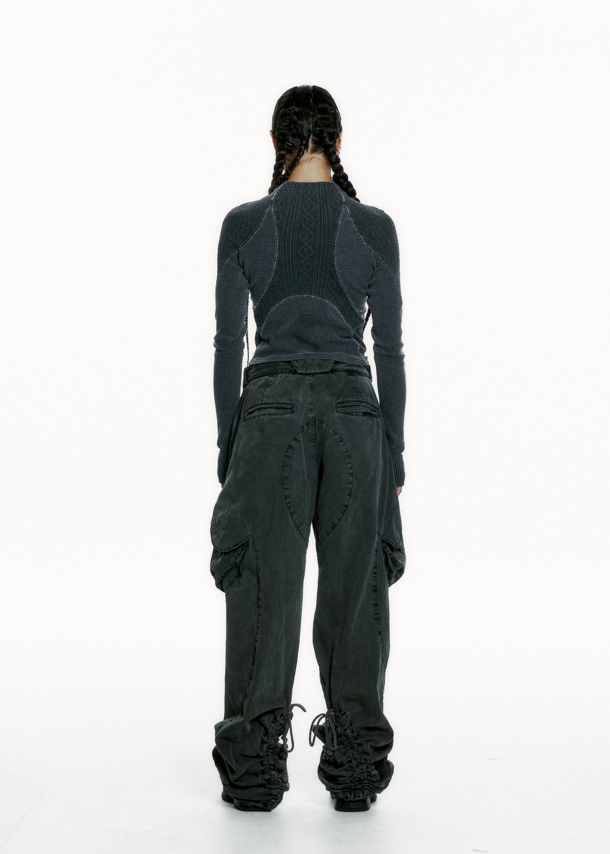 Hyein Seo - Dyed Cargo Pants (Dark Grey) product image 6 | TRAB K-Fashion Australia