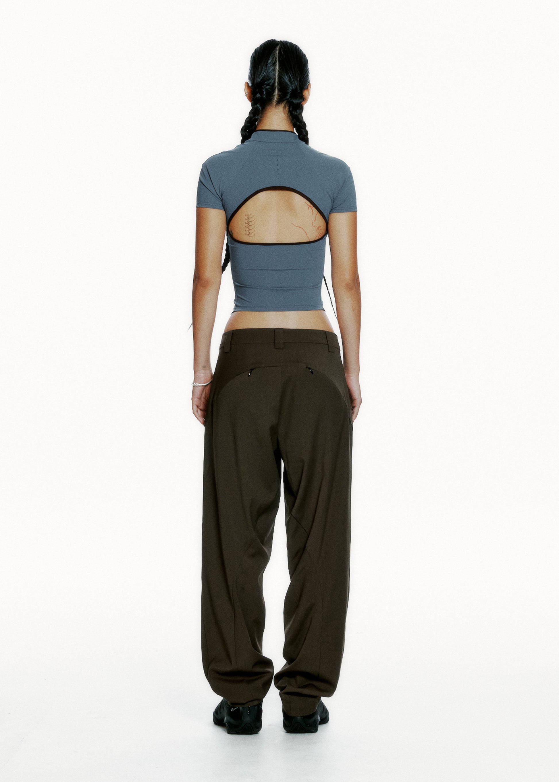 Hyein Seo - Bent Trouser (Khaki Brown) product image 3 | TRAB K-Fashion Australia