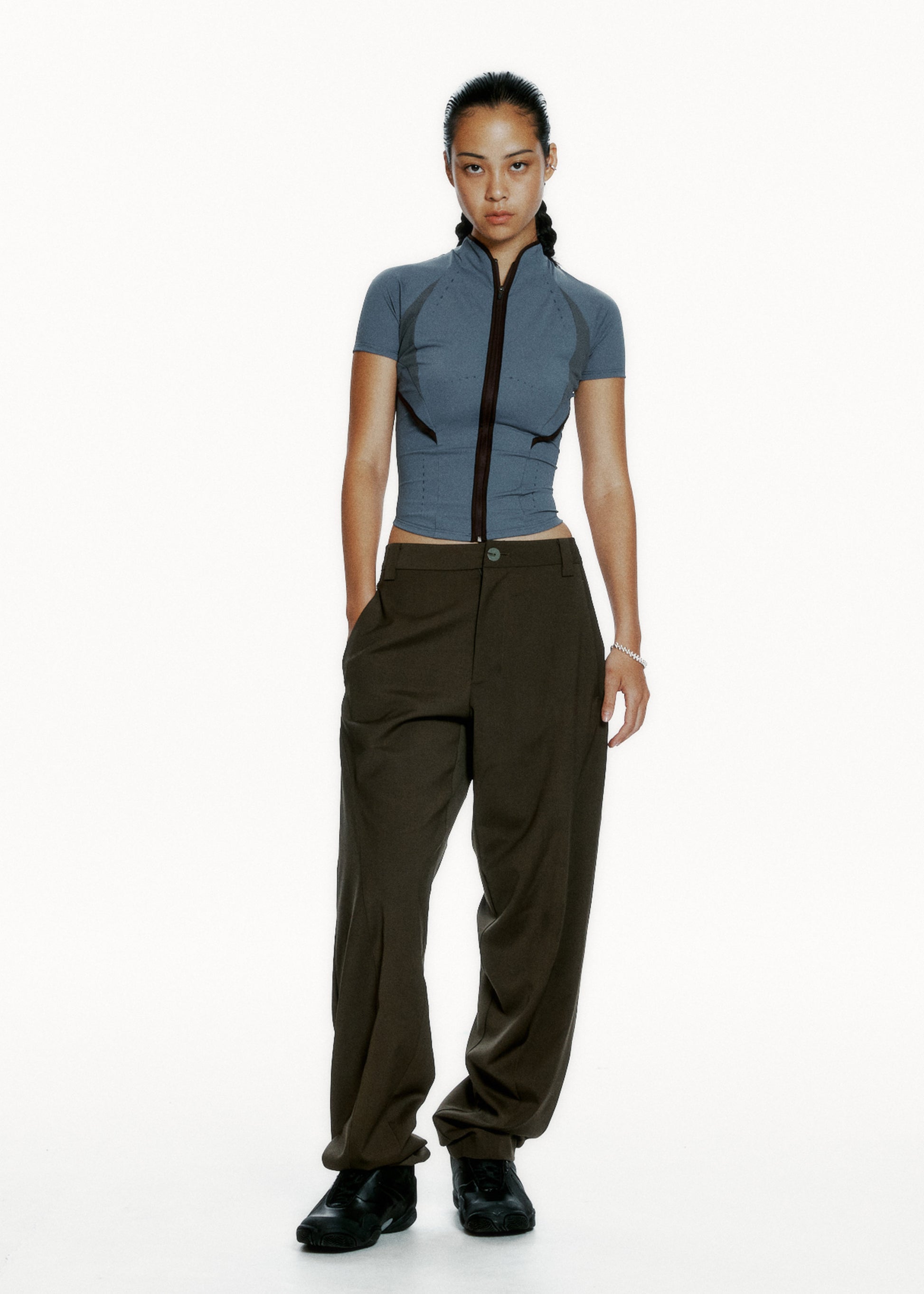 Hyein Seo - Bent Trouser (Khaki Brown) product image 1 | TRAB K-Fashion Australia