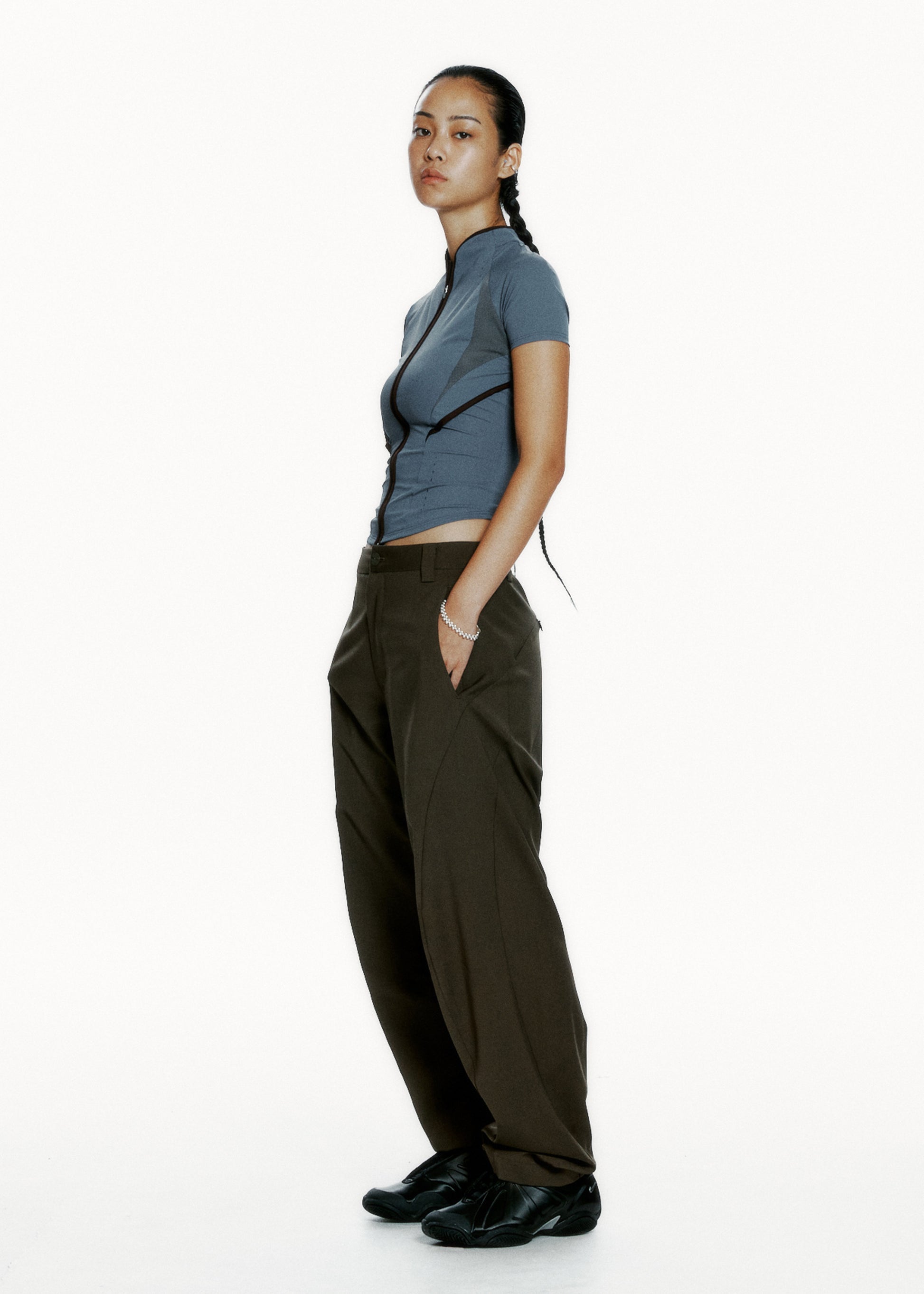 Hyein Seo - Bent Trouser (Khaki Brown) product image 2 | TRAB K-Fashion Australia