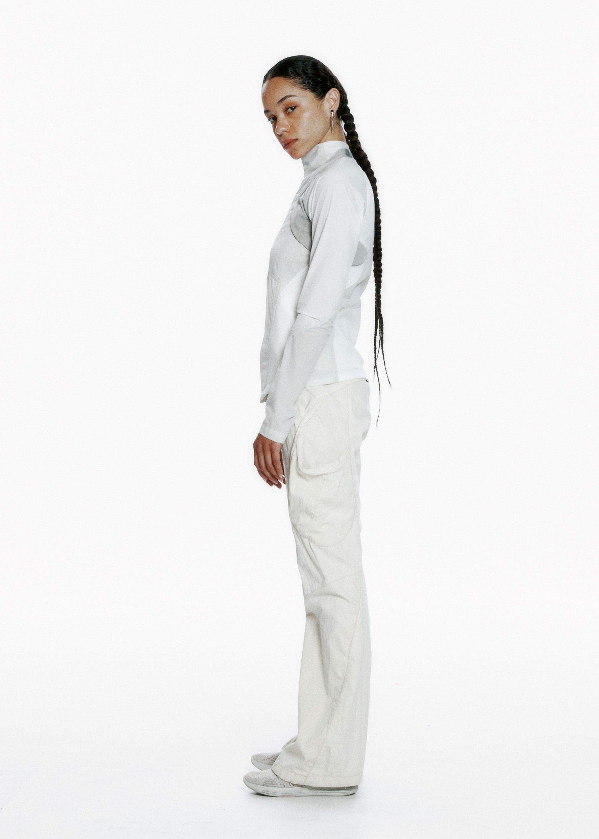 Hyein Seo - Paneled Windbreaker (Fog Grey) product image 1 | TRAB K-Fashion Australia