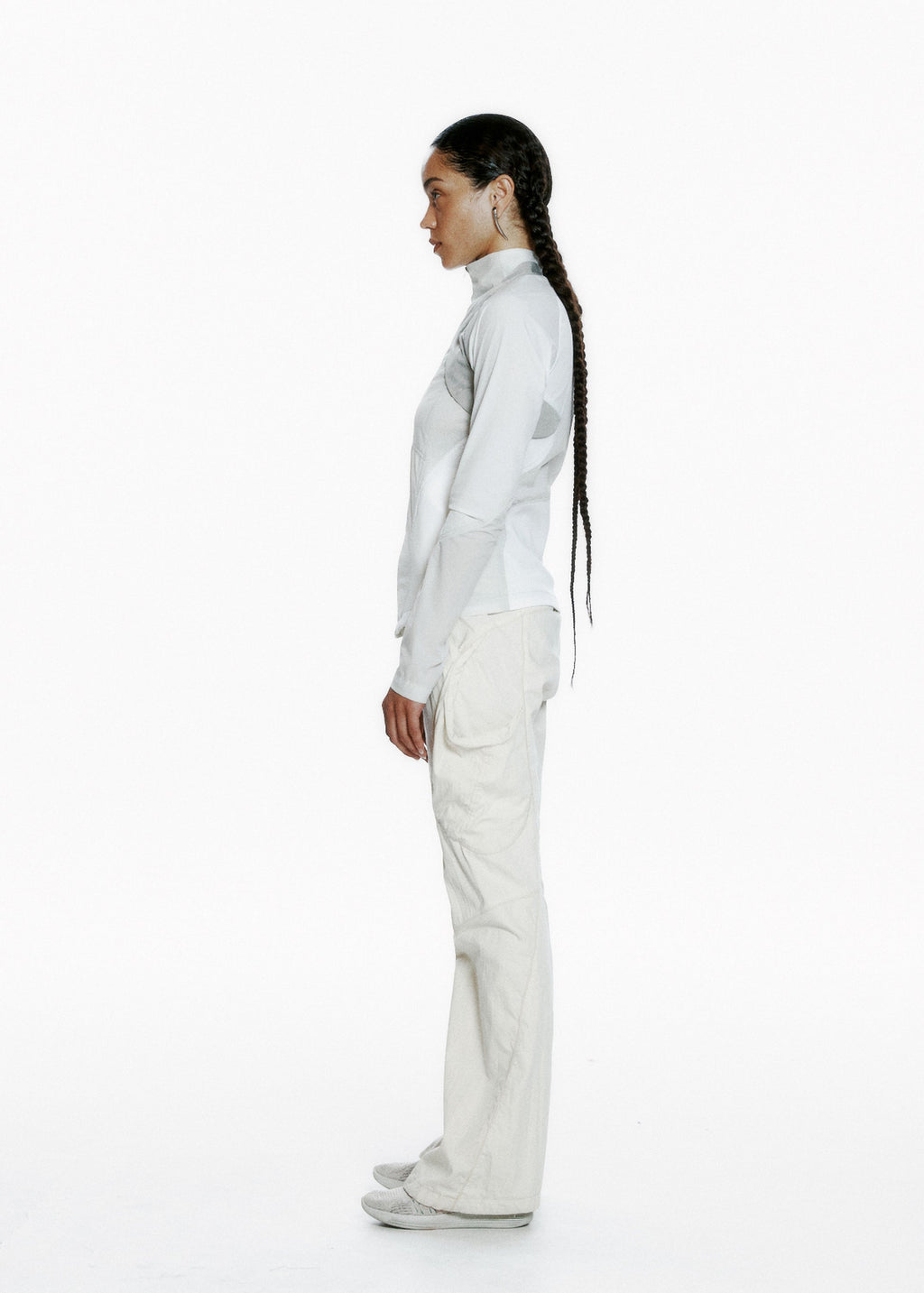 Hyein Seo - Low-Rise Pants w/ Belt (Ivory) product image 2 | TRAB K-Fashion Australia