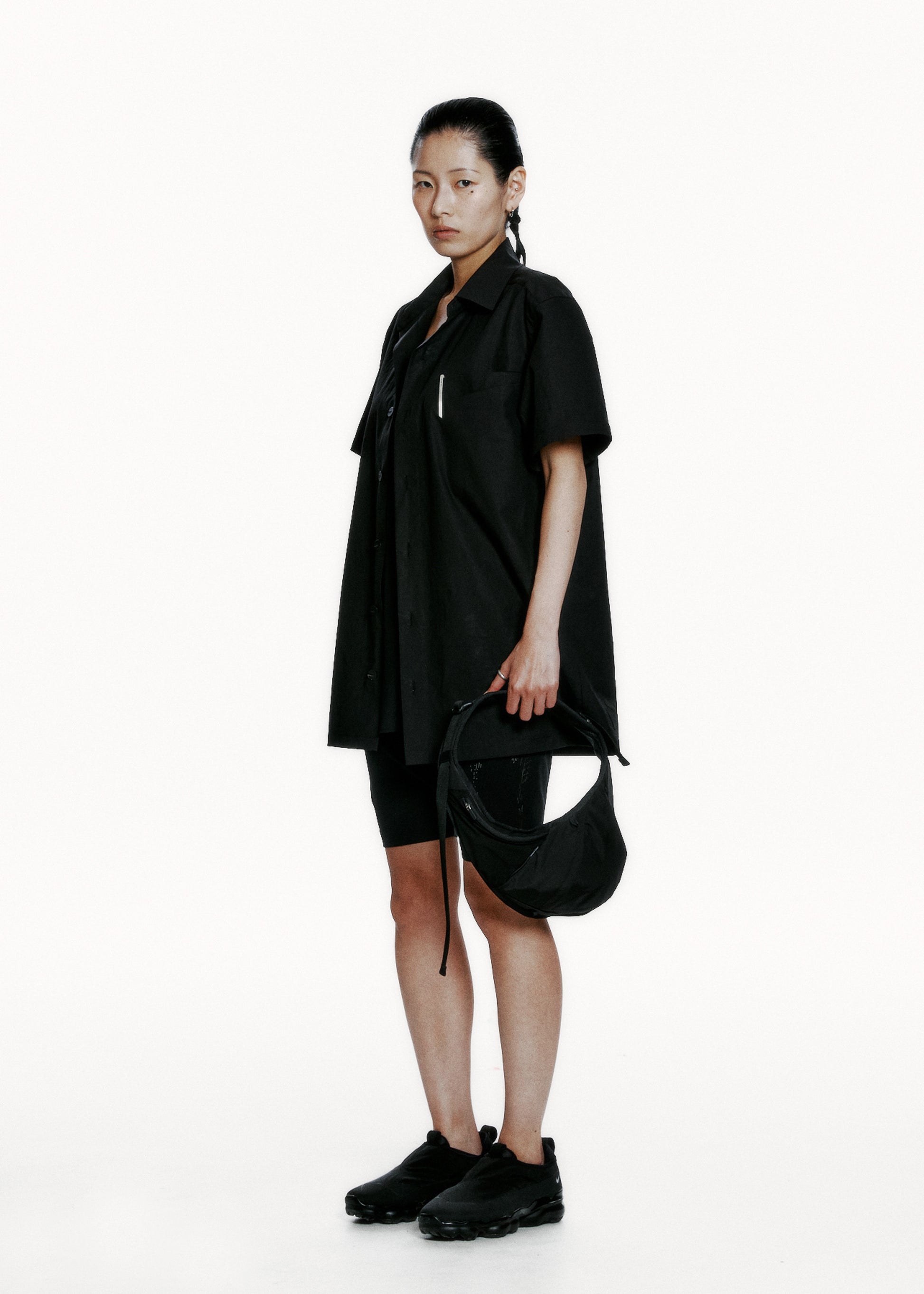 Hyein Seo - Short Sleeve Shirt w/ Pin (Black) product image 5 | TRAB K-Fashion Australia