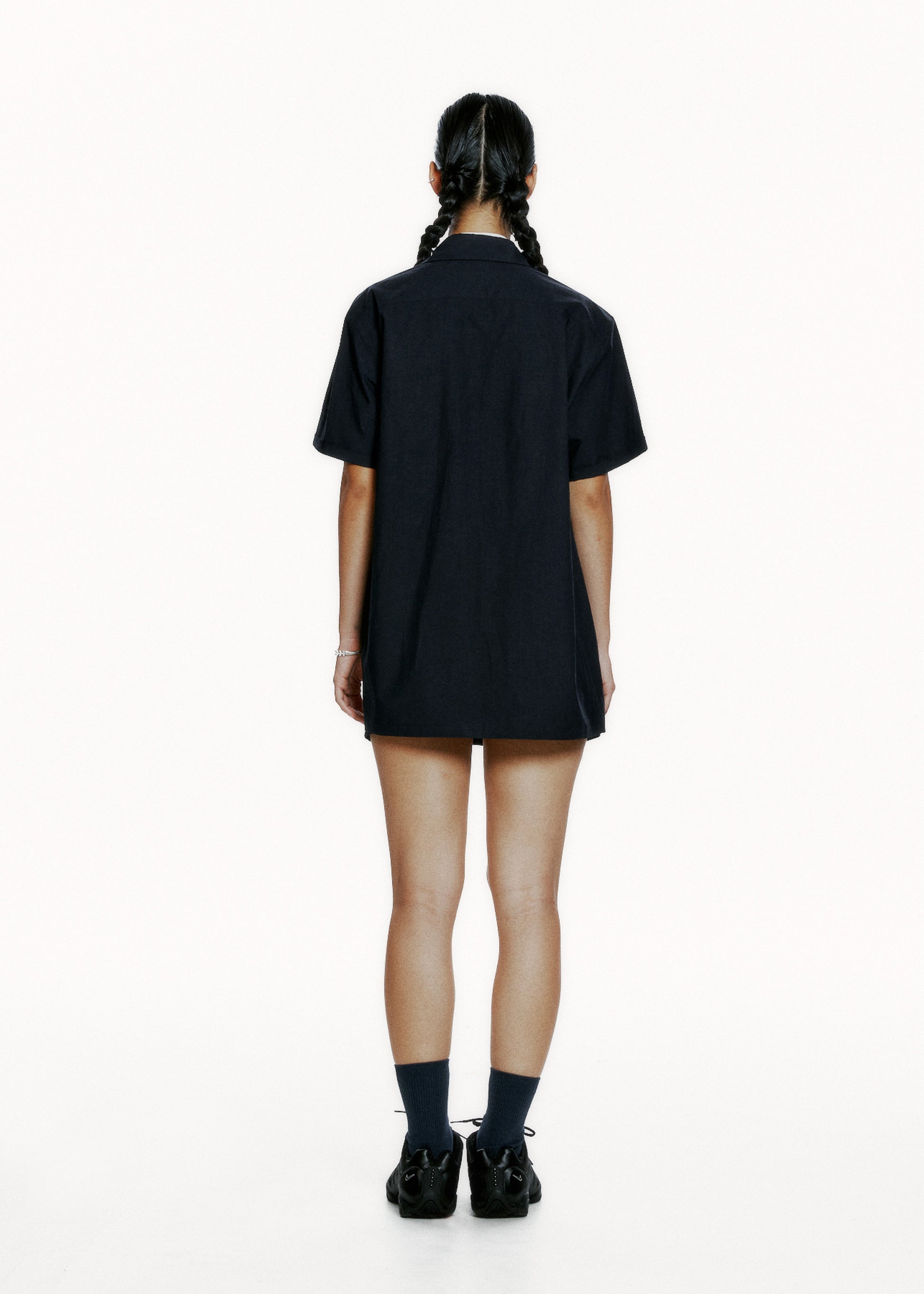 Hyein Seo - Short Sleeve Shirt w/ Pin (Navy) product image 3 | TRAB K-Fashion Australia
