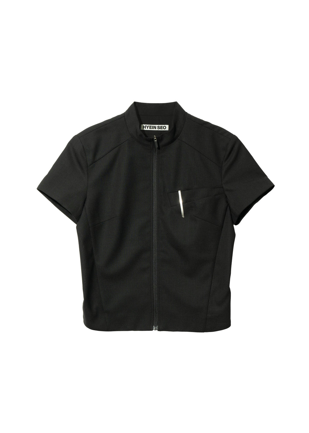Hyein Seo - Zip Shirt w/ Pin (Black) product image 4 | TRAB K-Fashion Australia