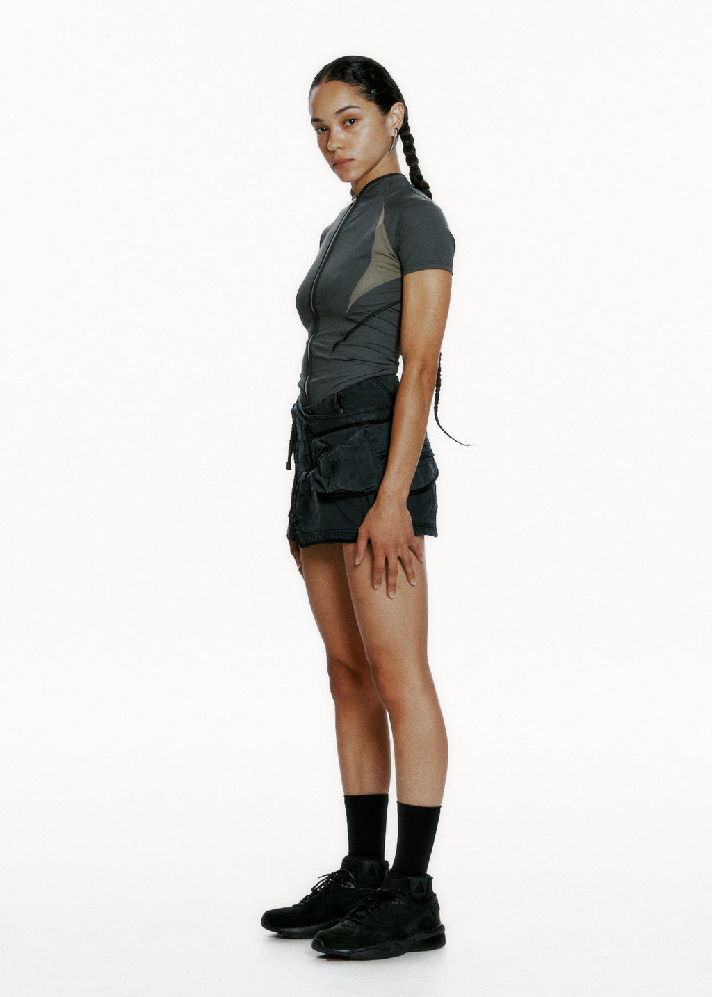 Hyein Seo - Dyed Mini Skirt w/ Waist Bag (Moonscape) product image 1 | TRAB K-Fashion Australia