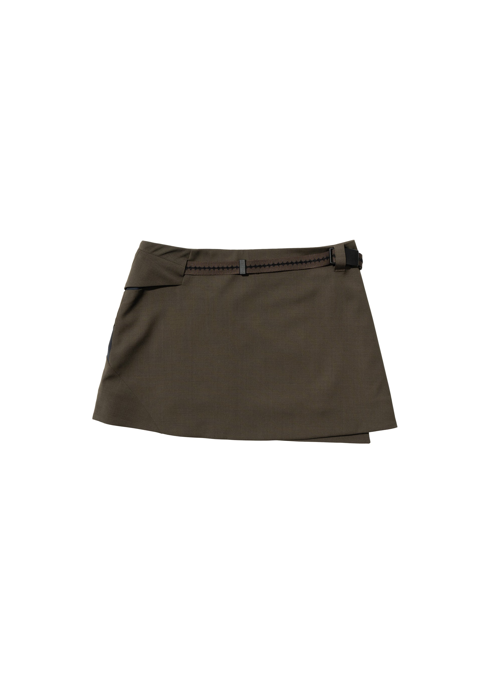 Hyein Seo - Cinched Mini Skirt w/ Belt (Khaki) product image 6 | TRAB K-Fashion Australia