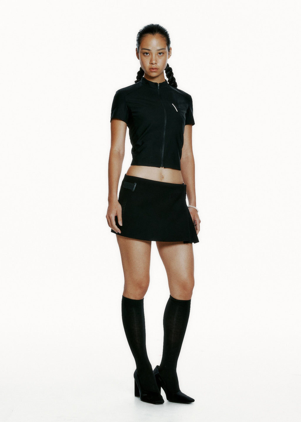 Hyein Seo - Pleated Wrap Skirt (Black) product image 1 | TRAB K-Fashion Australia