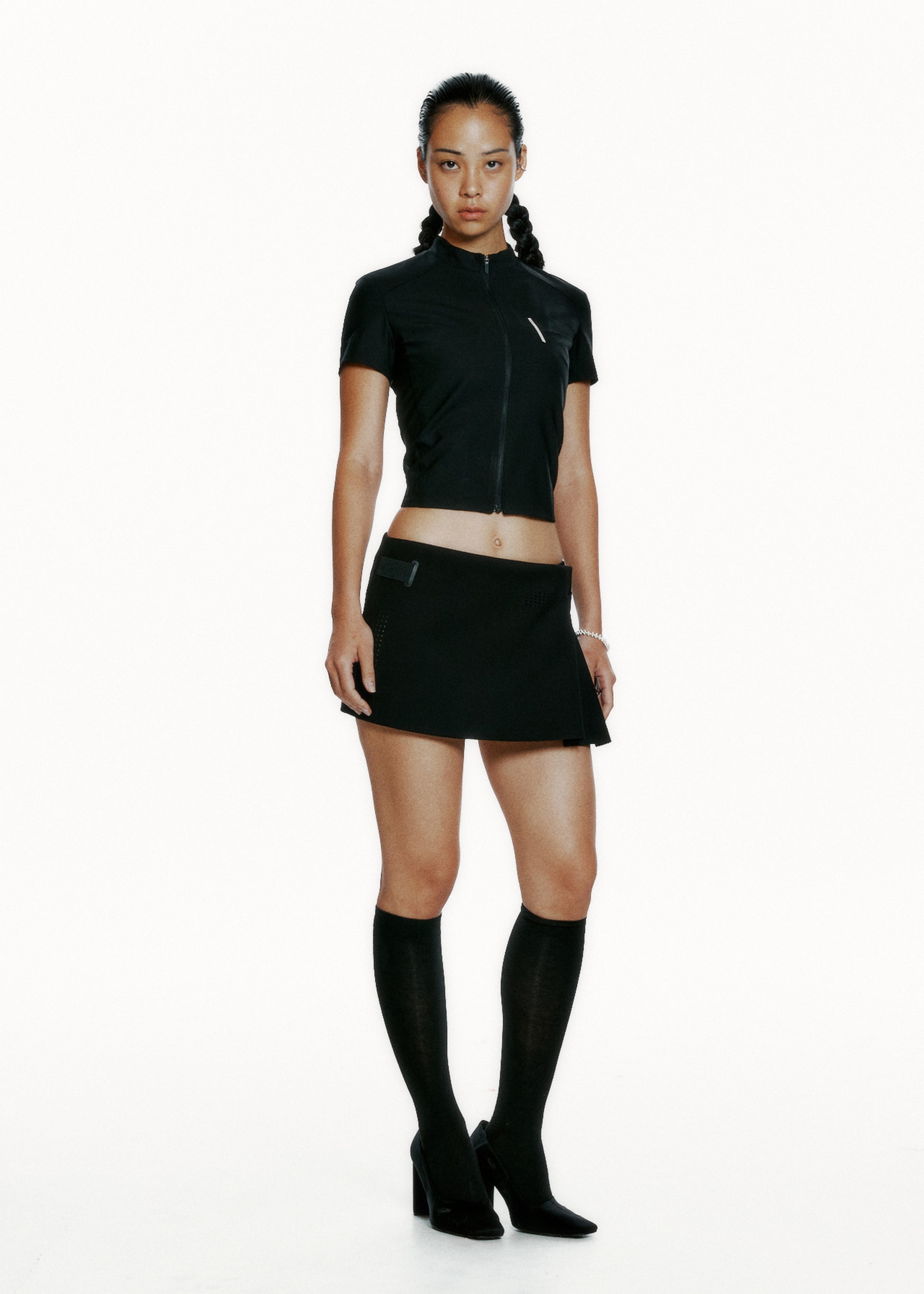 Hyein Seo - Pleated Wrap Skirt (Black) product image 1 | TRAB K-Fashion Australia