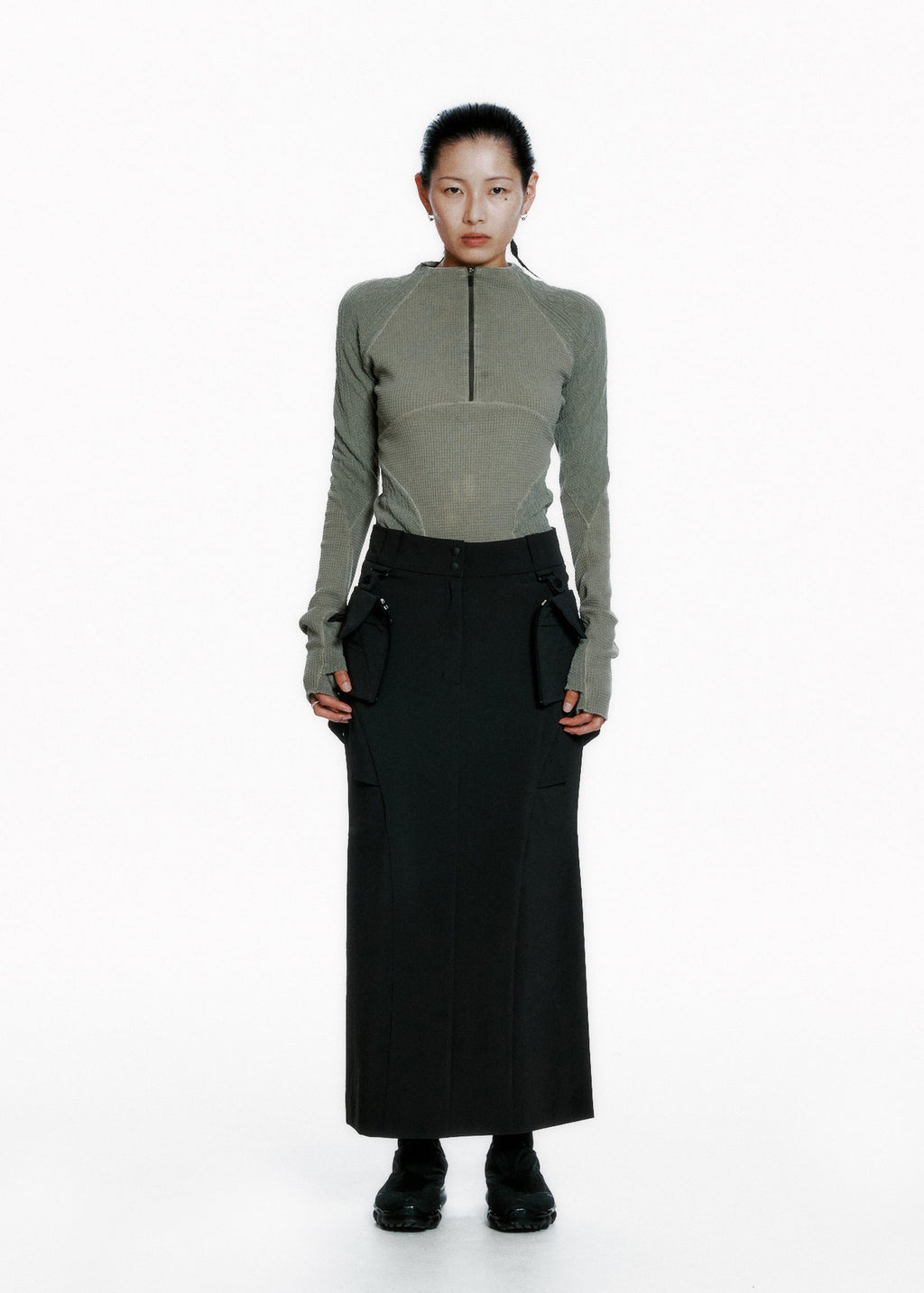 Hyein Seo - Half-Zip Raglan (Khaki) product image 1 | TRAB K-Fashion Australia