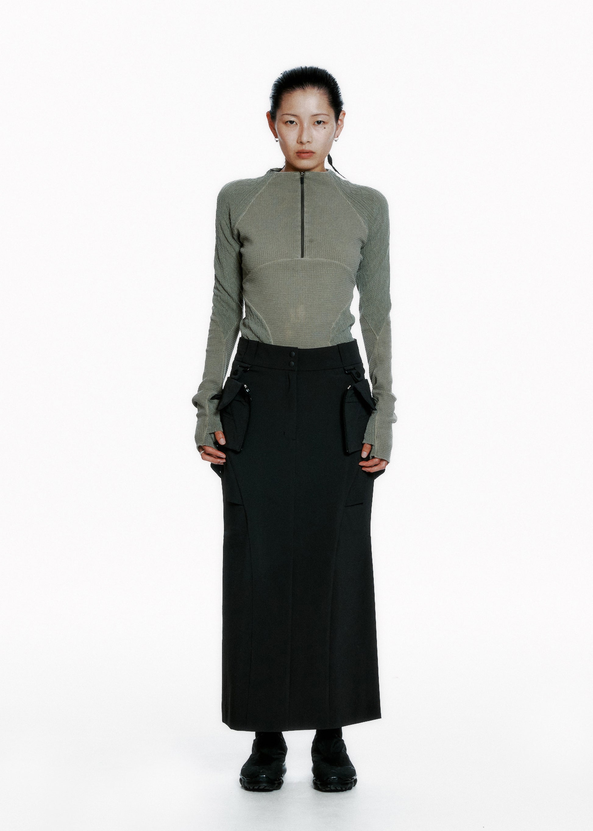 Hyein Seo - Half-Zip Raglan (Khaki) product image 1 | TRAB K-Fashion Australia