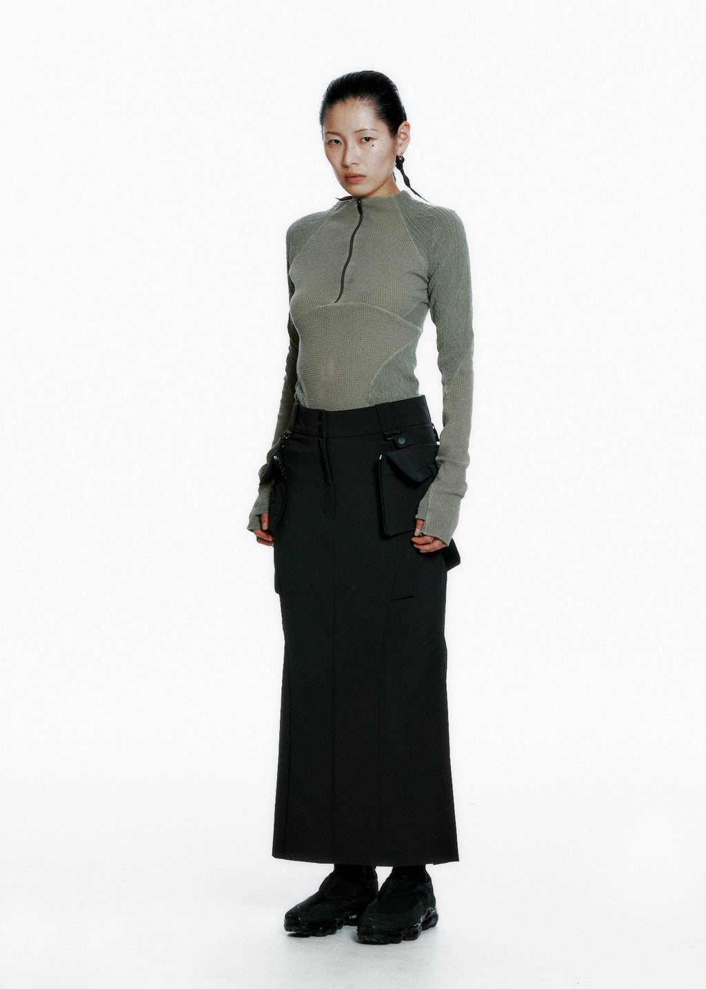 Hyein Seo - Half-Zip Raglan (Khaki) product image 2 | TRAB K-Fashion Australia