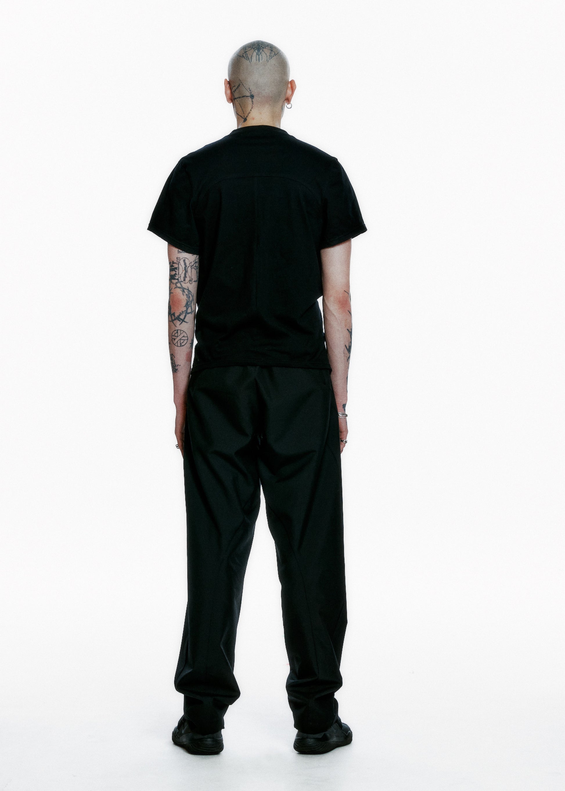 Hyein Seo - Serger Stitch T-Shirt (Black) product image 3 | TRAB K-Fashion Australia
