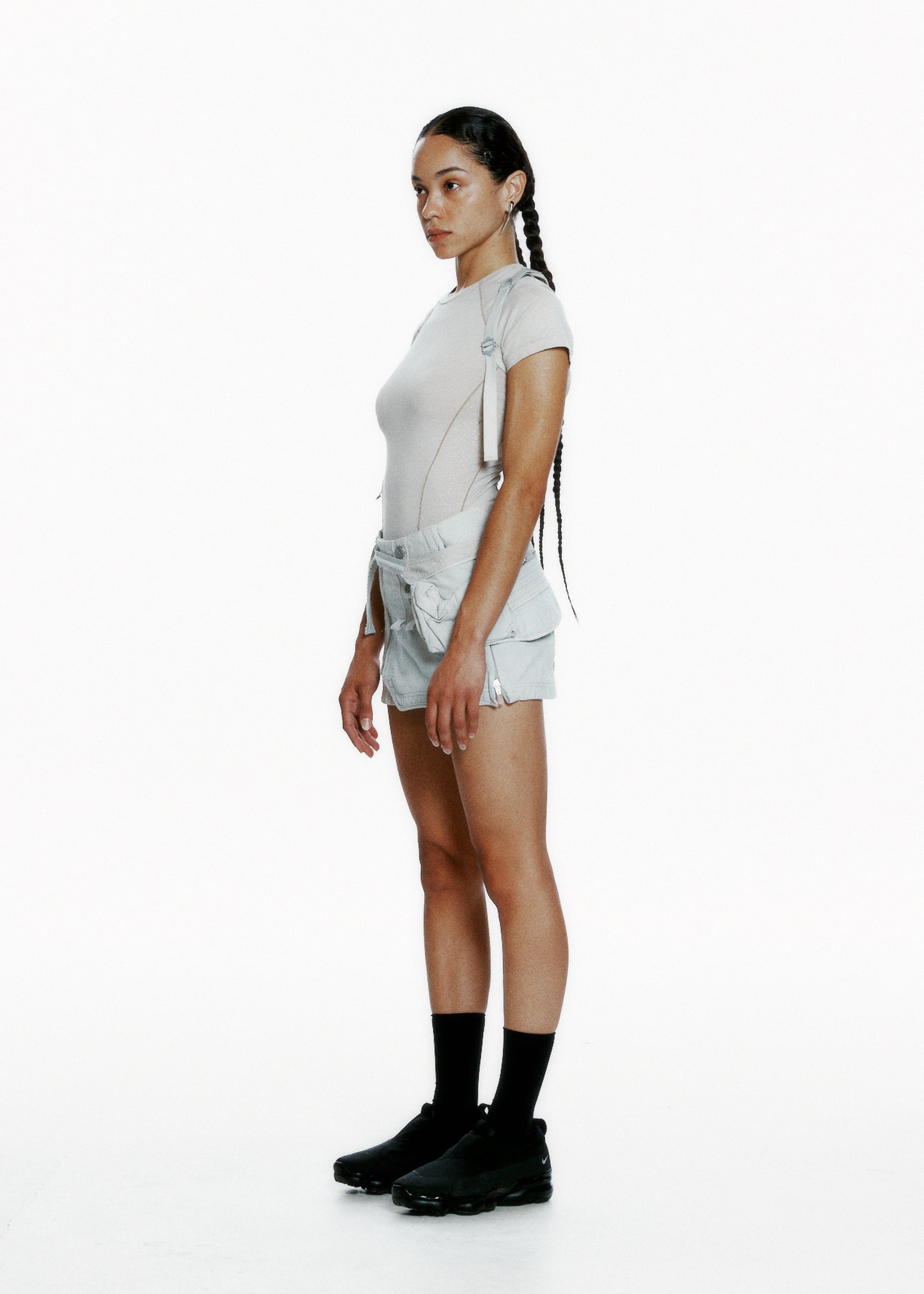 Hyein Seo - Dyed T-Shirt w/ Backstrap (Sand Grey) product image 3 | TRAB K-Fashion Australia