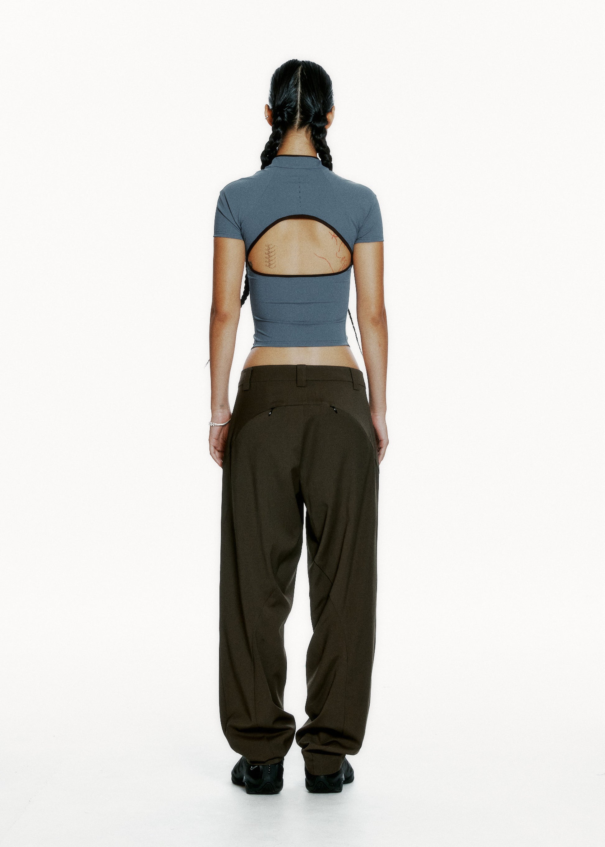 Hyein Seo - Slashed Zip Top (Fog Blue) product image 4 | TRAB K-Fashion Australia