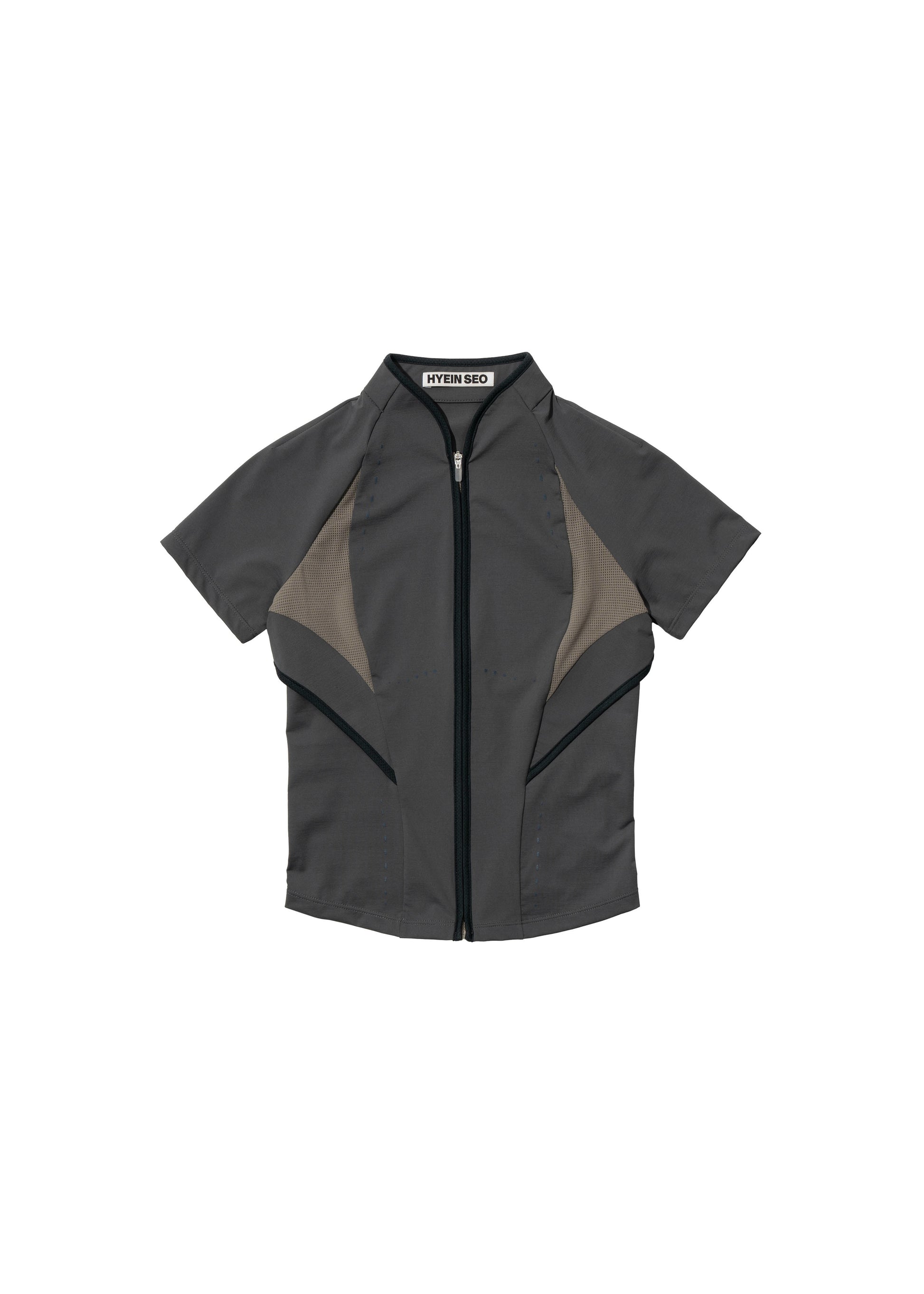 Hyein Seo - Slashed Zip Top (Khaki) product image 5 | TRAB K-Fashion Australia