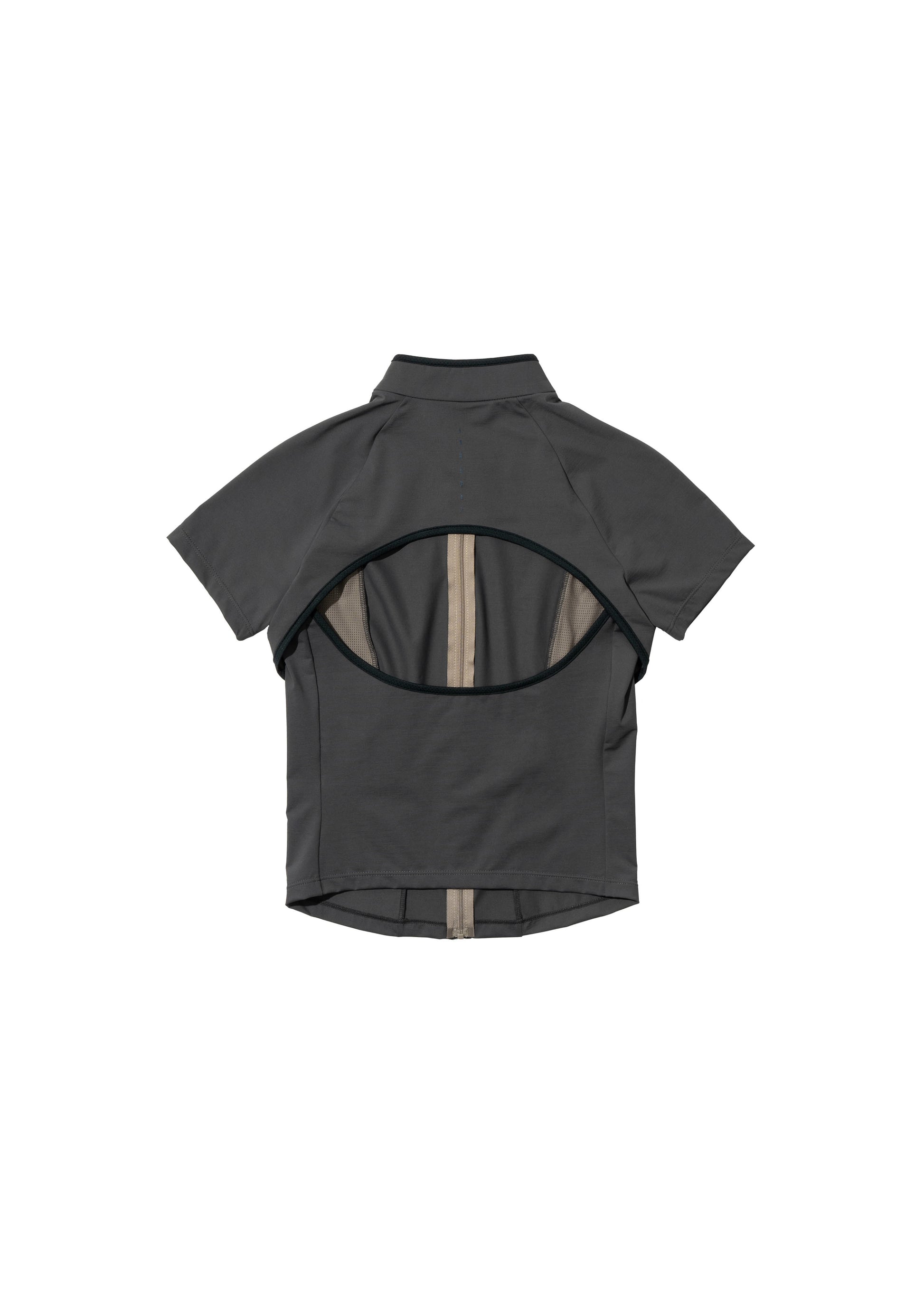 Hyein Seo - Slashed Zip Top (Khaki) product image 6 | TRAB K-Fashion Australia