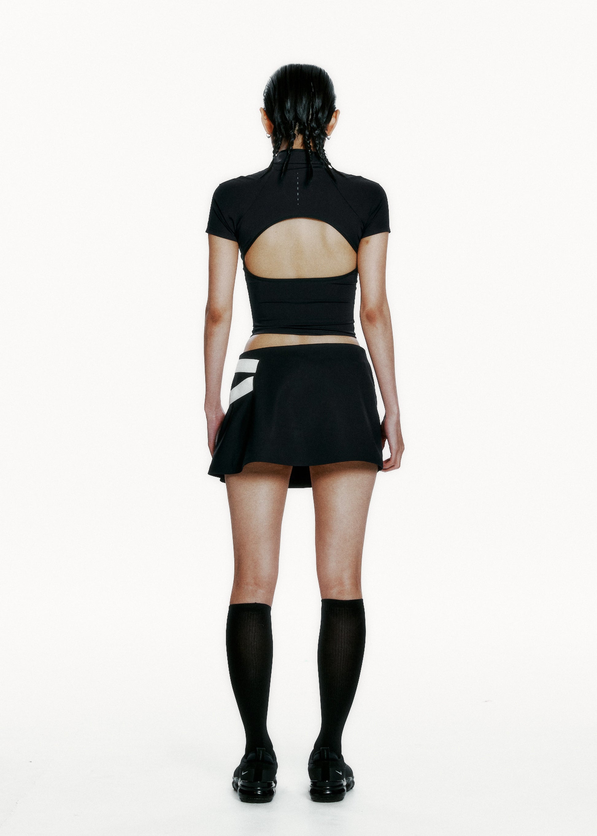 Hyein Seo - Slashed Zip Top (Navy) product image 3 | TRAB K-Fashion Australia