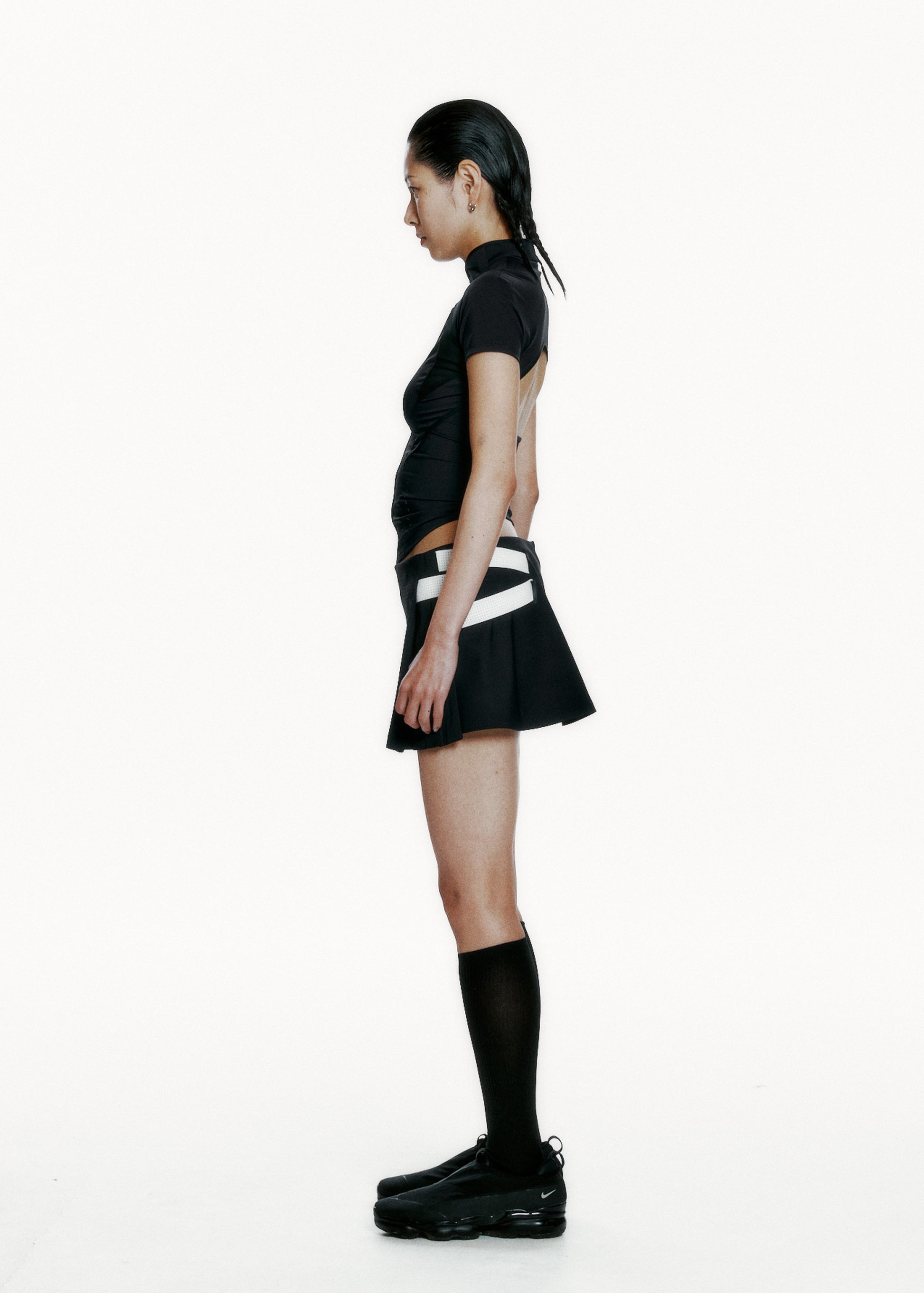 Hyein Seo - Slashed Zip Top (Navy) product image 2 | TRAB K-Fashion Australia