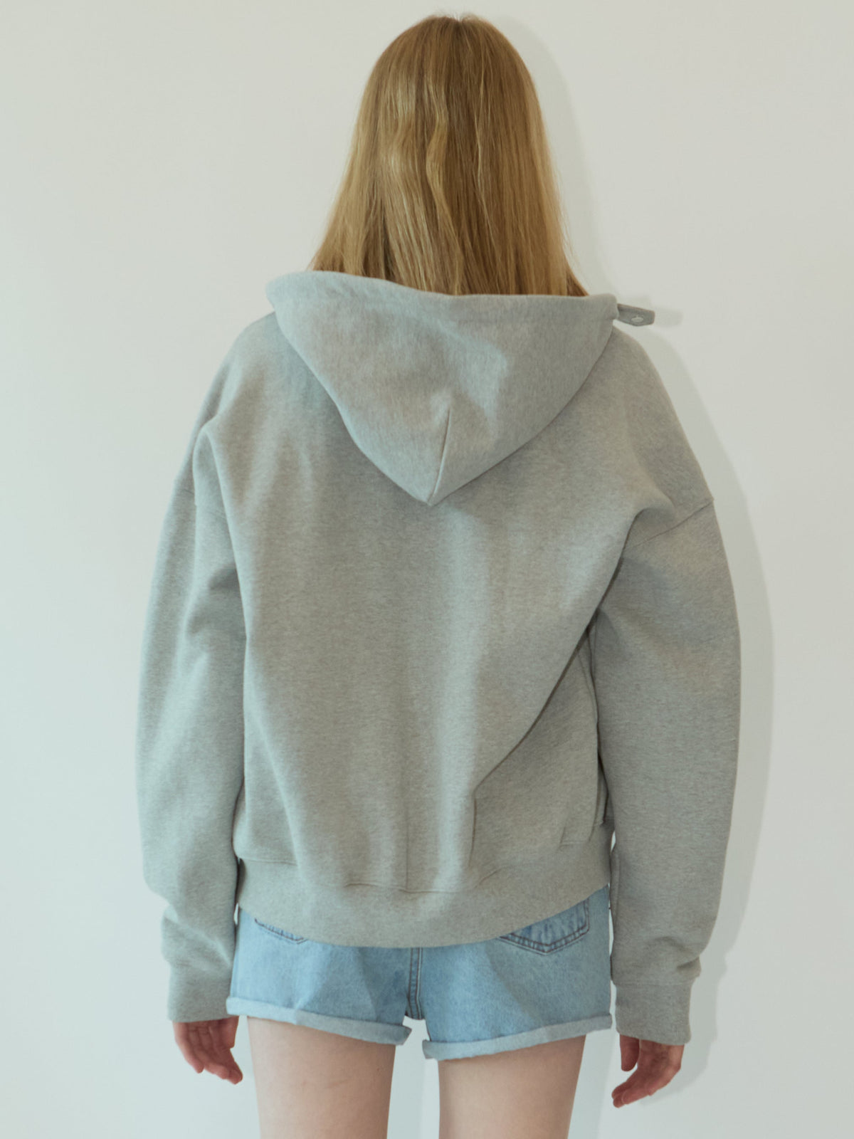 Kimhe Kim - Heart Patch Zip-Up Hoodie (Melange Grey) product image 4 | TRAB K-Fashion Australia