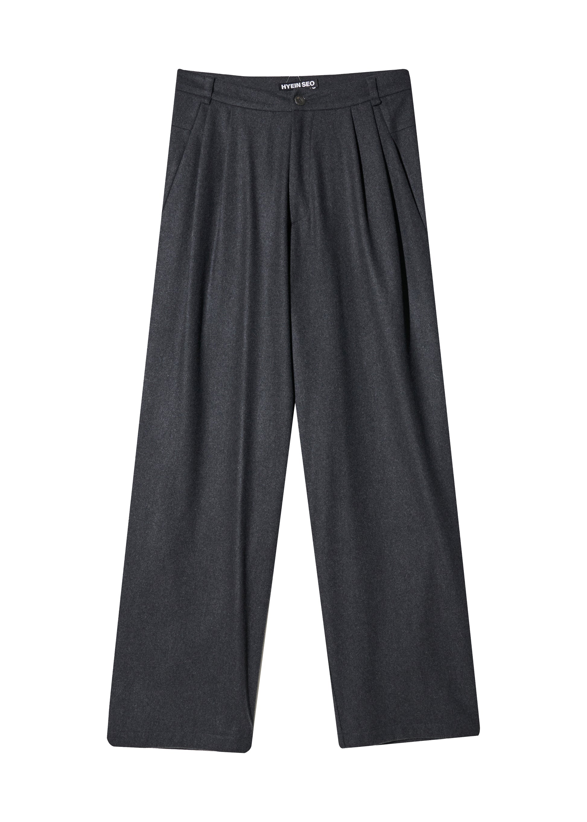 Hyein Seo - Wide Wool Pants (Dark Grey) product image 5 | TRAB K-Fashion Australia