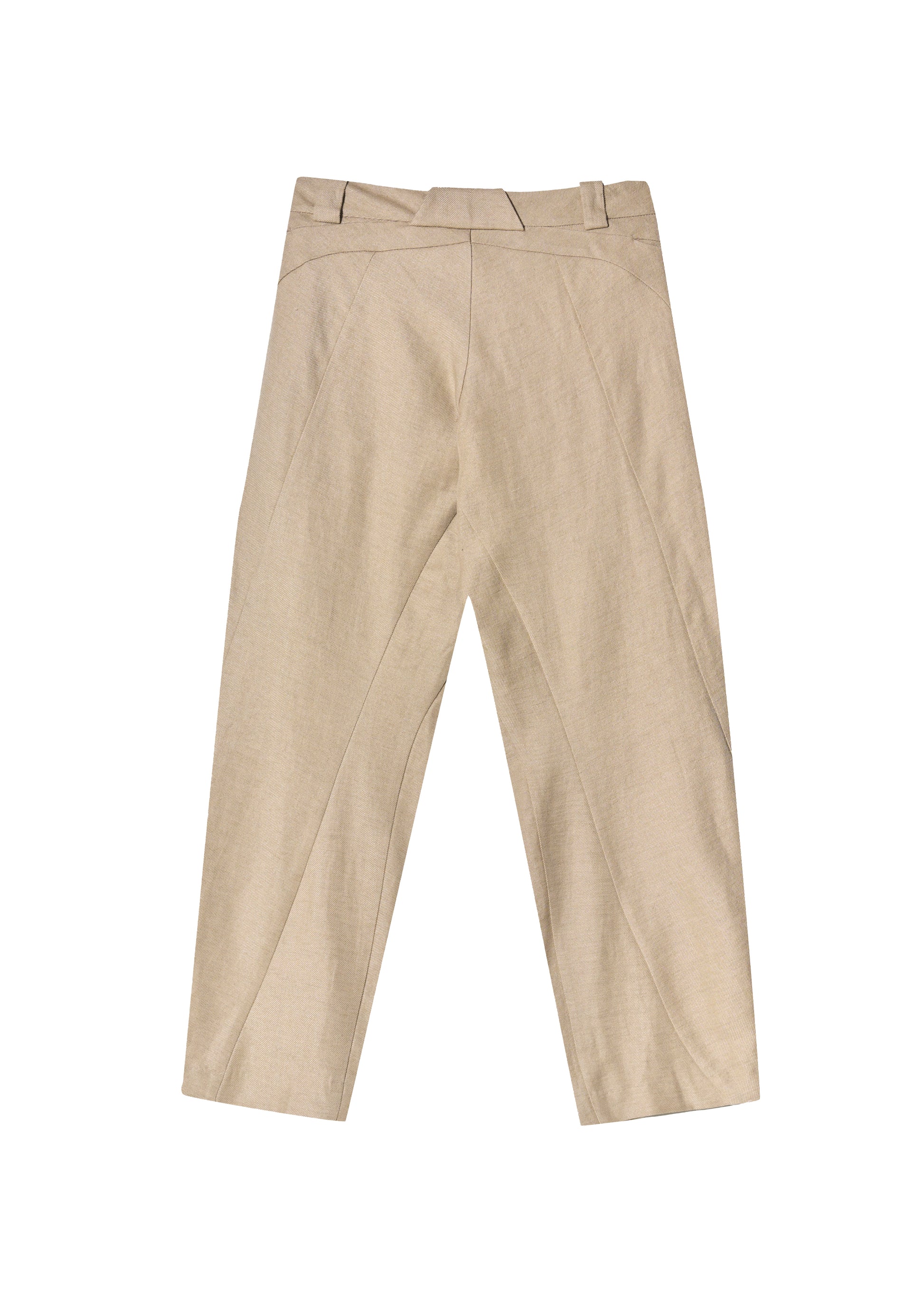 Hyein Seo - Bent Trouser w/ Silver Button (Beige) product image 6 | TRAB K-Fashion Australia