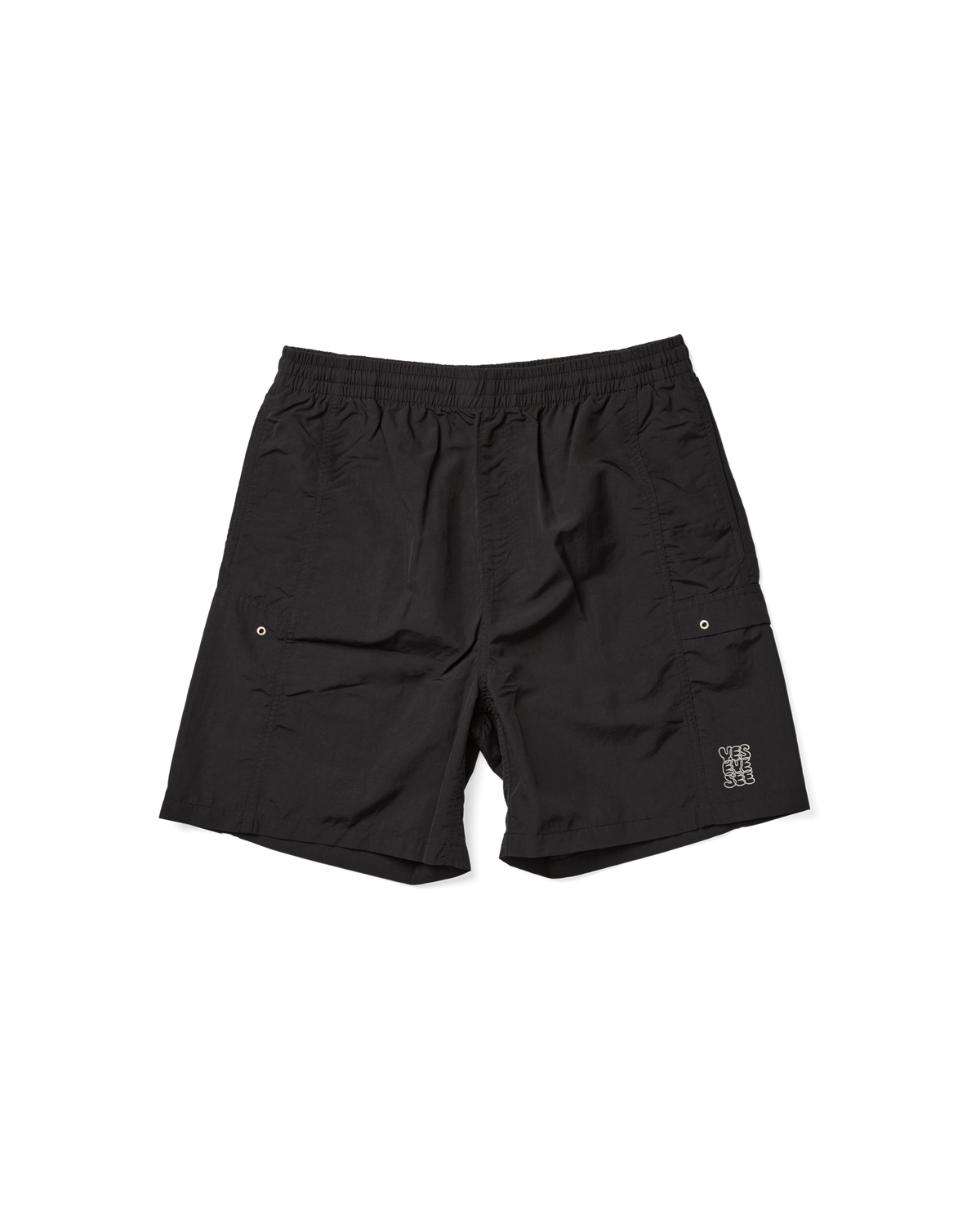 yeseyesee - Paneled Nylon Shorts (Black) product image 1 | TRAB K-Fashion Australia