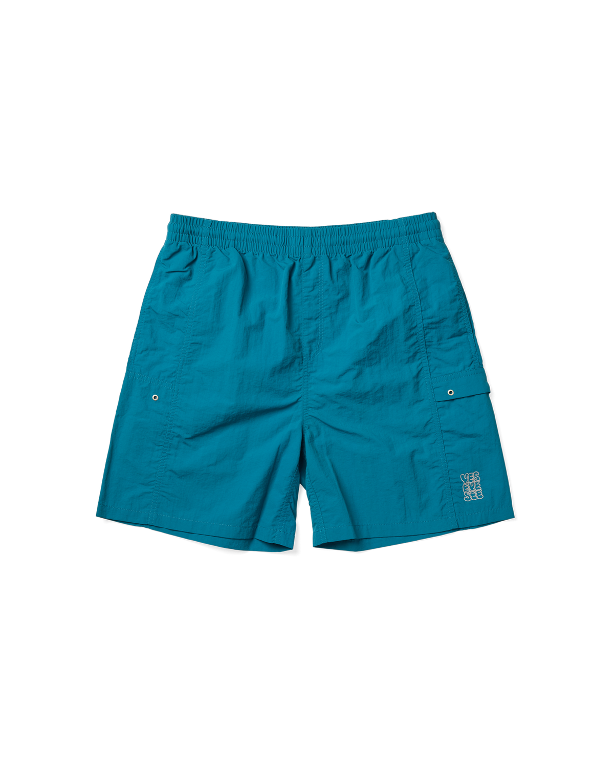 yeseyesee - Paneled Nylon Shorts (Teal Blue) product image 1 | TRAB K-Fashion Australia