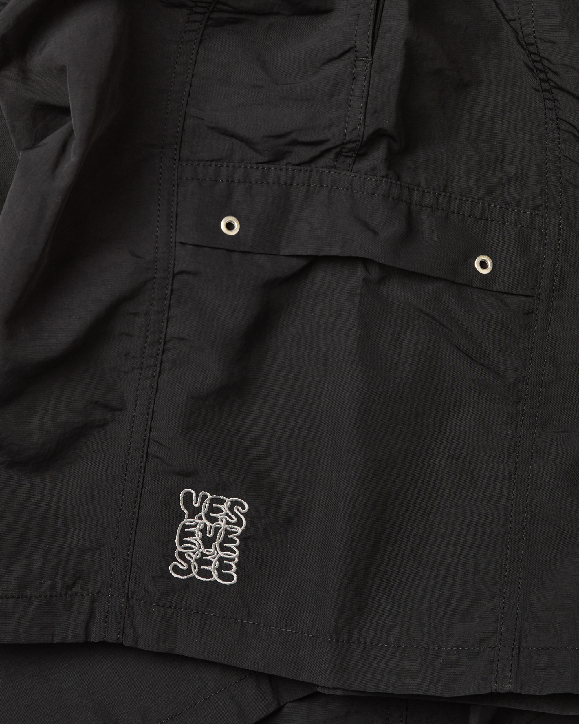 yeseyesee - Paneled Nylon Shorts (Black) product image 4 | TRAB K-Fashion Australia
