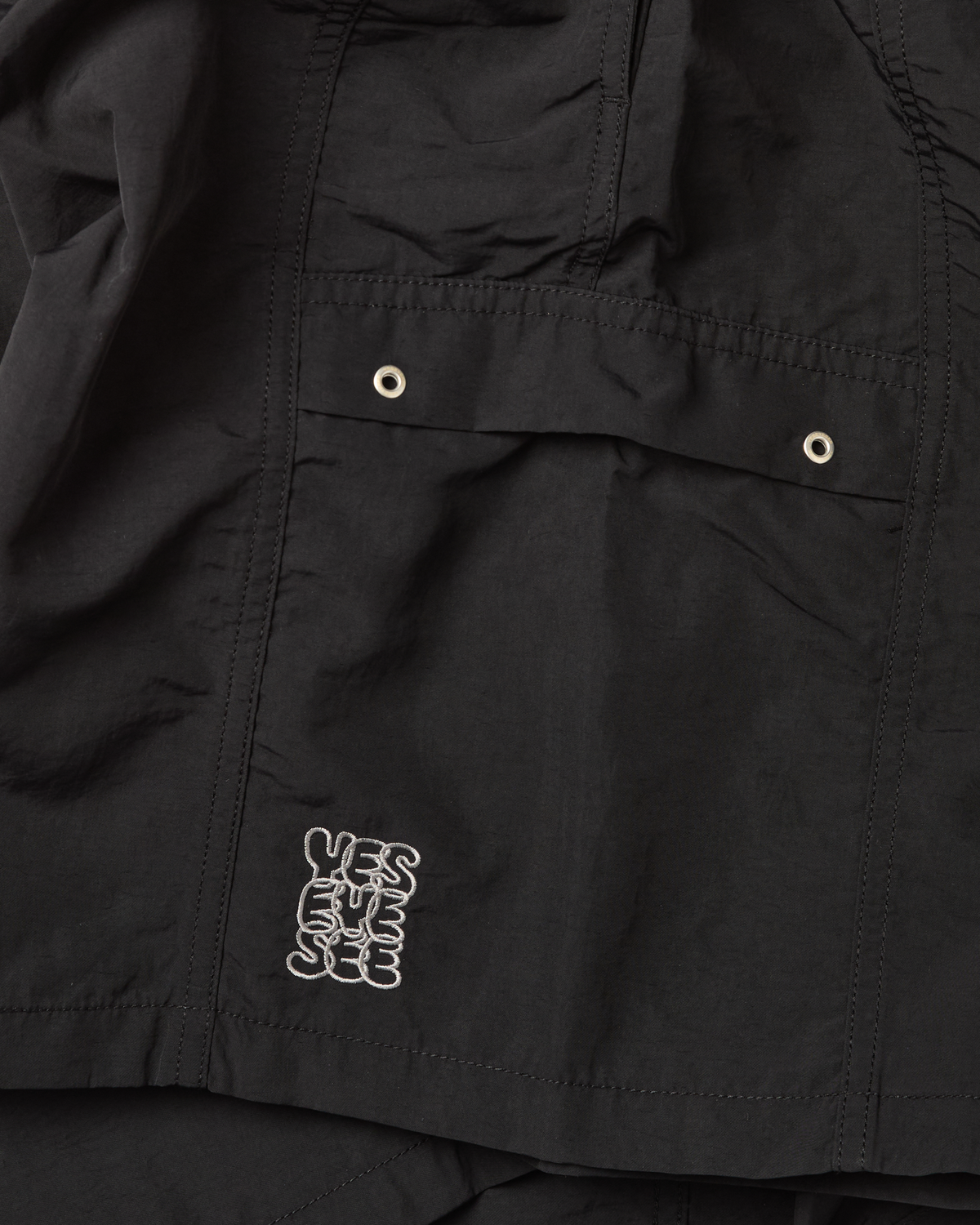 yeseyesee - Paneled Nylon Shorts (Black) product image 4 | TRAB K-Fashion Australia