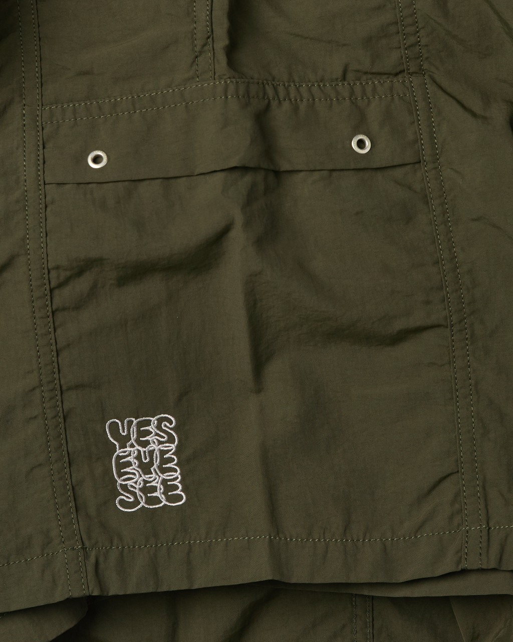 yeseyesee - Paneled Nylon Shorts (Olive) product image 4 | TRAB K-Fashion Australia
