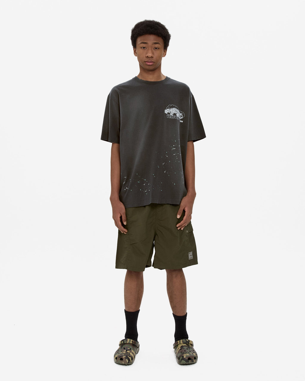 yeseyesee - Paneled Nylon Shorts (Olive) product image 5 | TRAB K-Fashion Australia