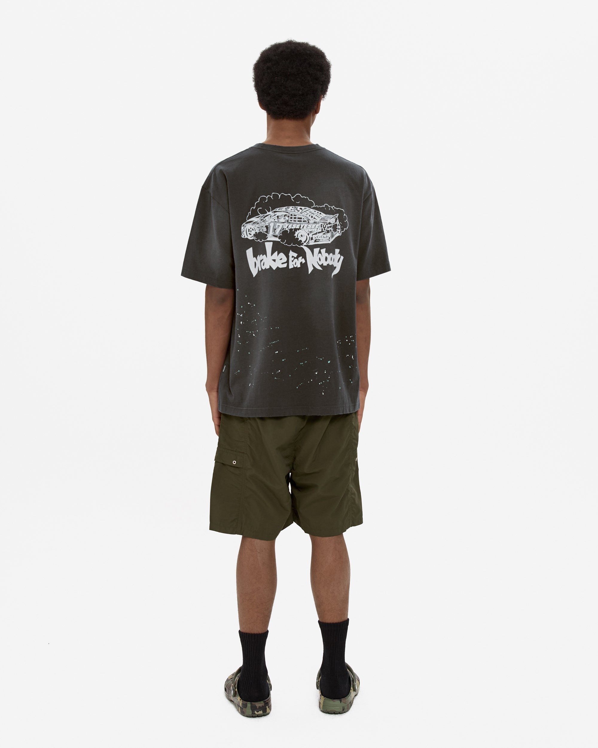 yeseyesee - Paneled Nylon Shorts (Olive) product image 7 | TRAB K-Fashion Australia