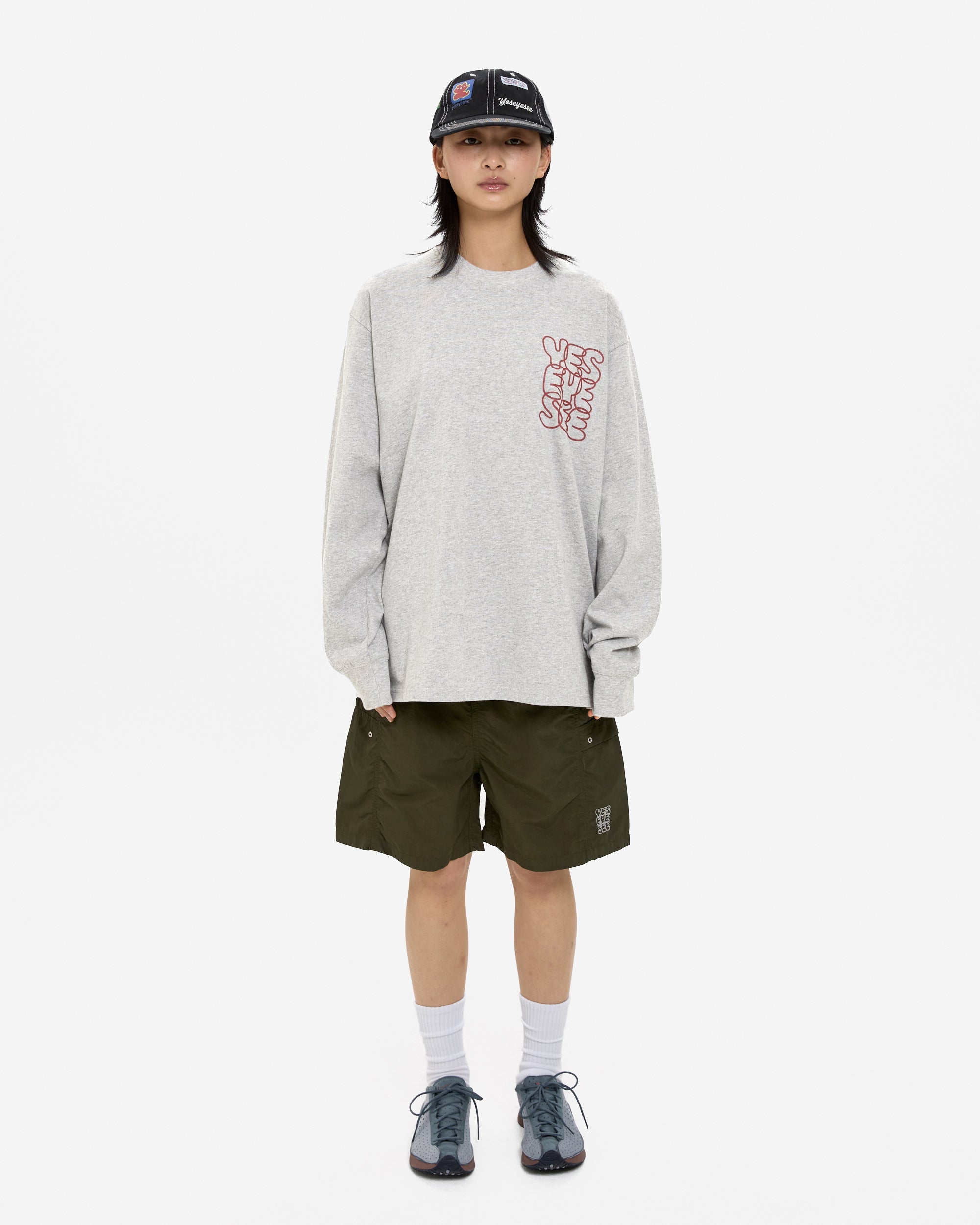 yeseyesee - Paneled Nylon Shorts (Olive) product image 9 | TRAB K-Fashion Australia
