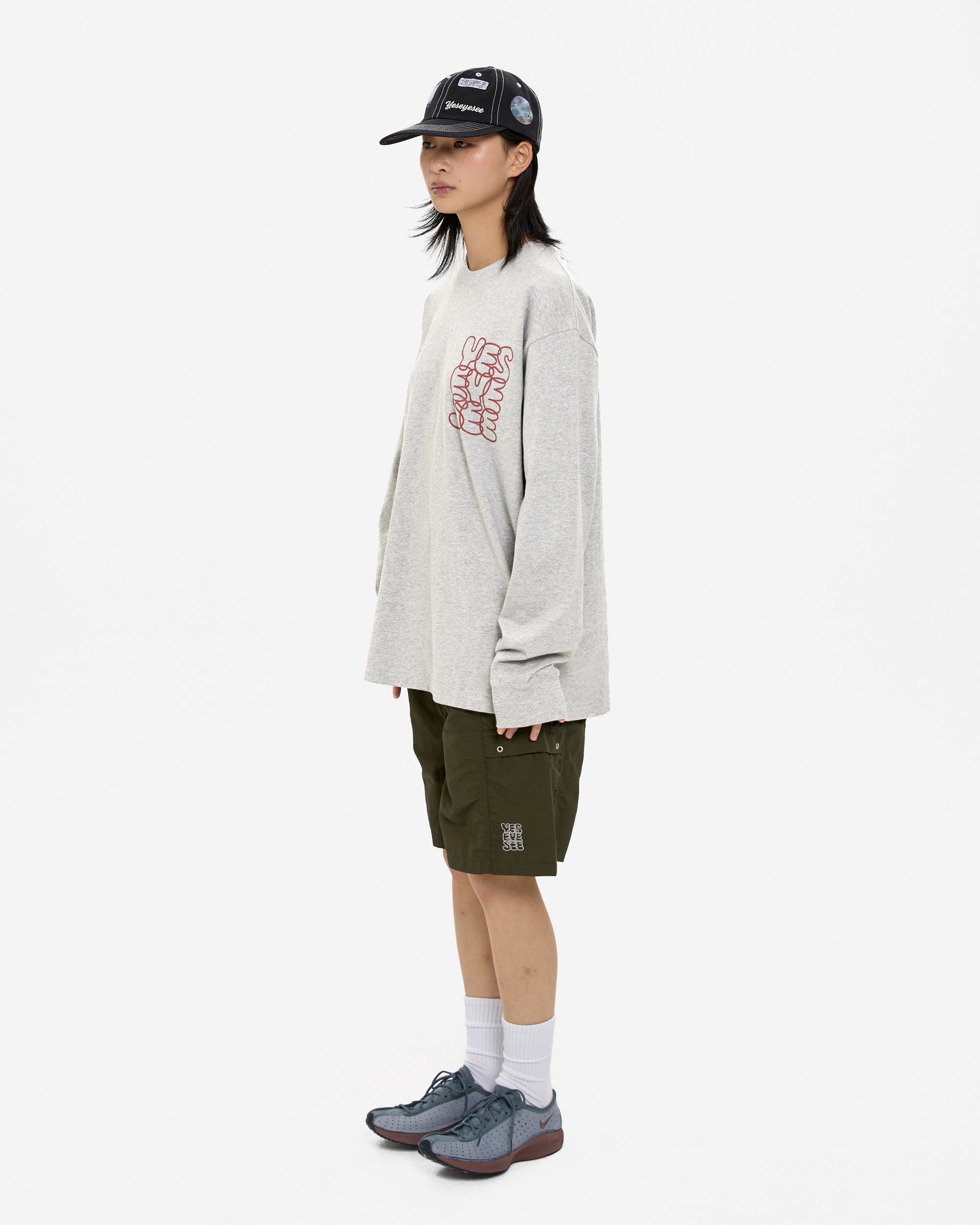 yeseyesee - Paneled Nylon Shorts (Olive) product image 10 | TRAB K-Fashion Australia