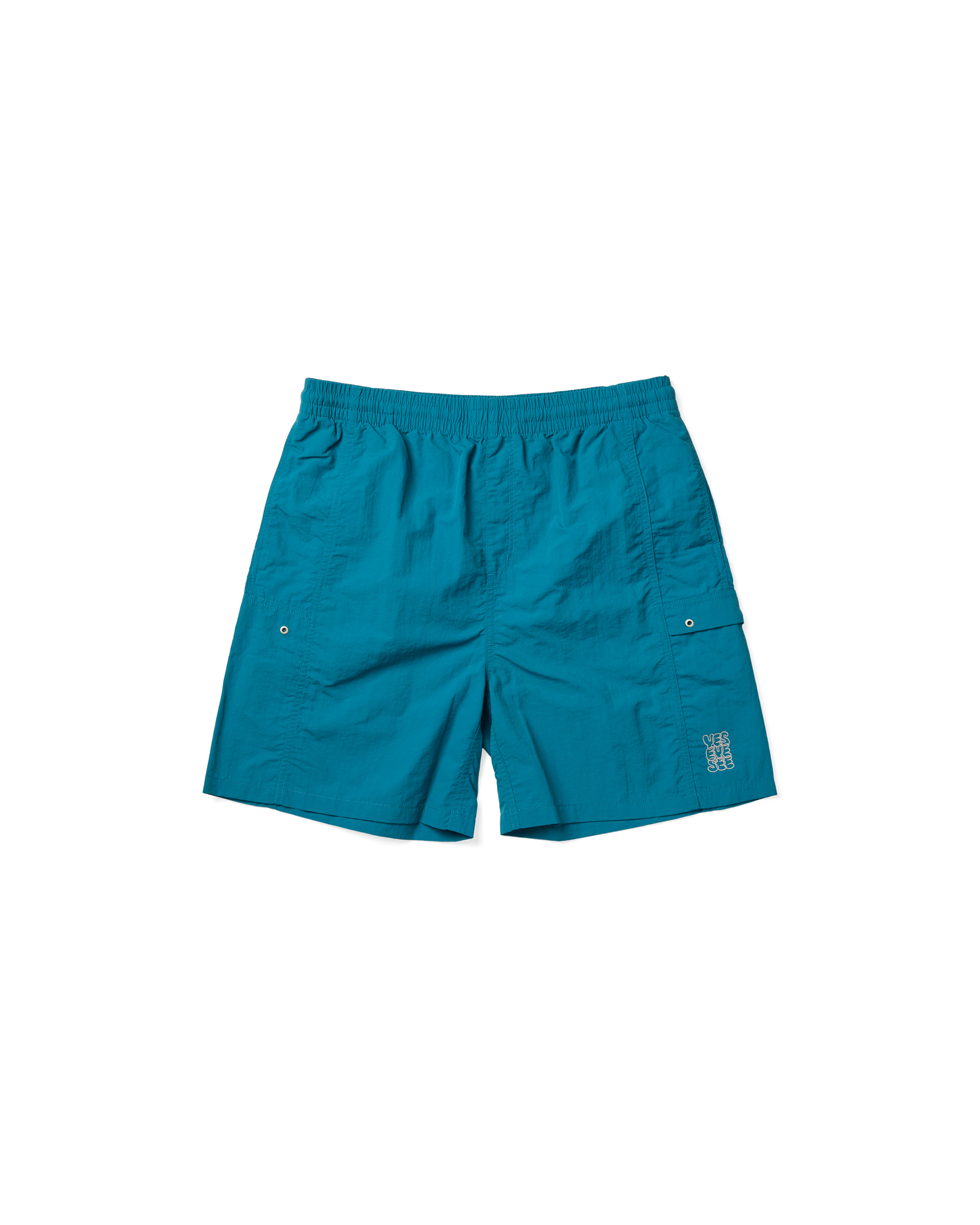 yeseyesee - Paneled Nylon Shorts (Teal Blue) product image 1 | TRAB K-Fashion Australia