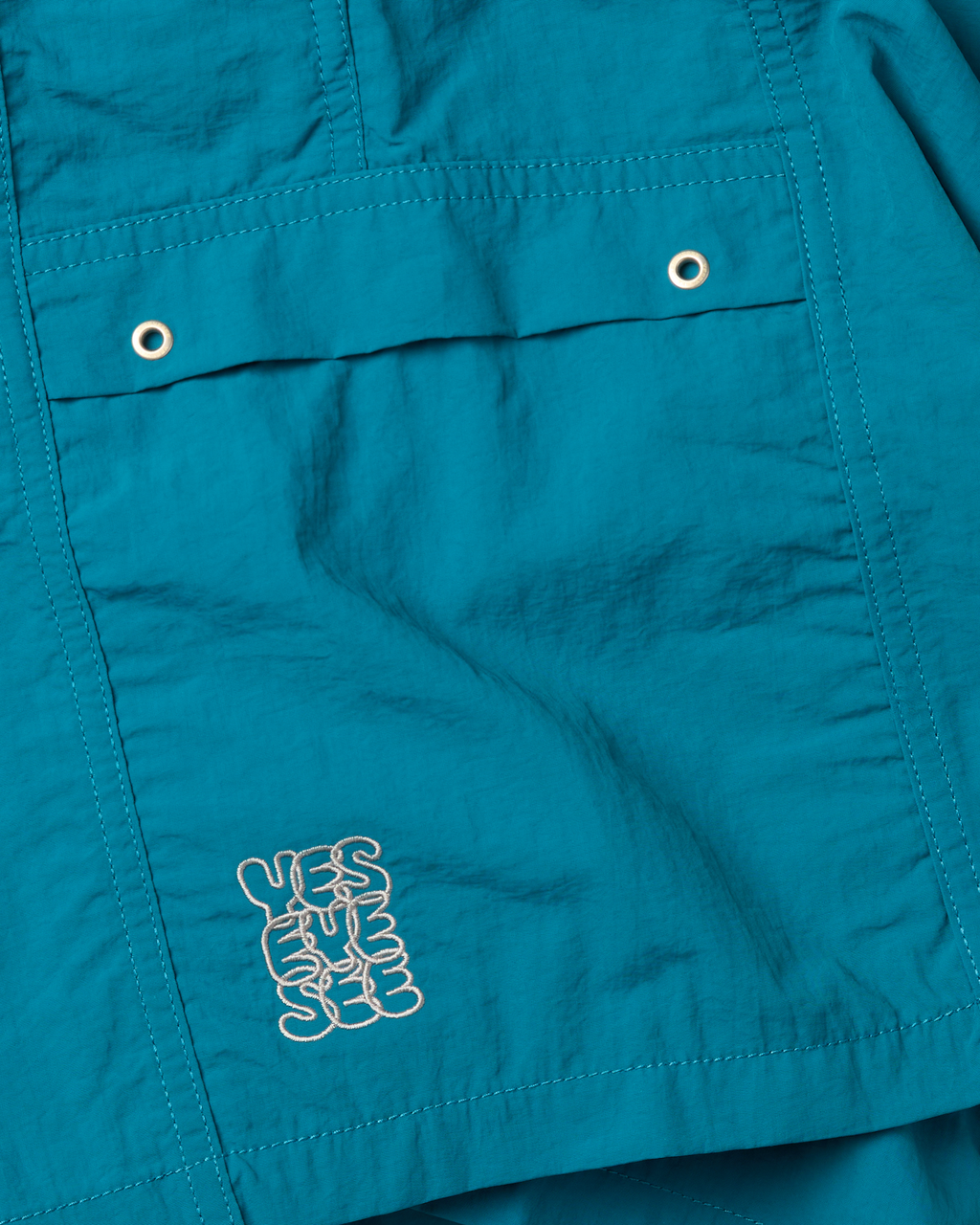yeseyesee - Paneled Nylon Shorts (Teal Blue) product image 4 | TRAB K-Fashion Australia