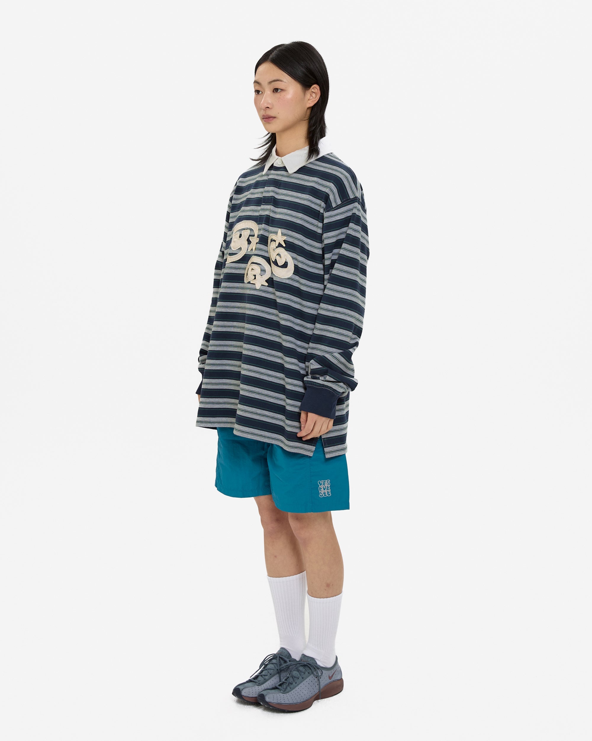 yeseyesee - Paneled Nylon Shorts (Teal Blue) product image 10 | TRAB K-Fashion Australia