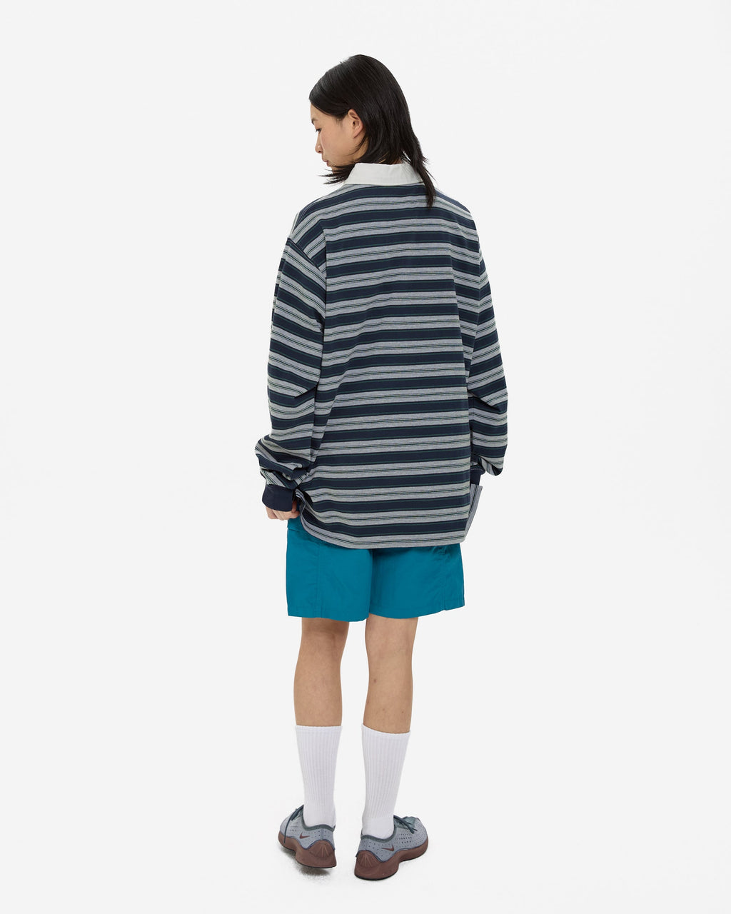 yeseyesee - Paneled Nylon Shorts (Teal Blue) product image 11 | TRAB K-Fashion Australia
