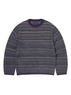 thisisneverthat - Pattern Knit Crew (Dark Purple) product image 1 | TRAB K-Fashion Australia