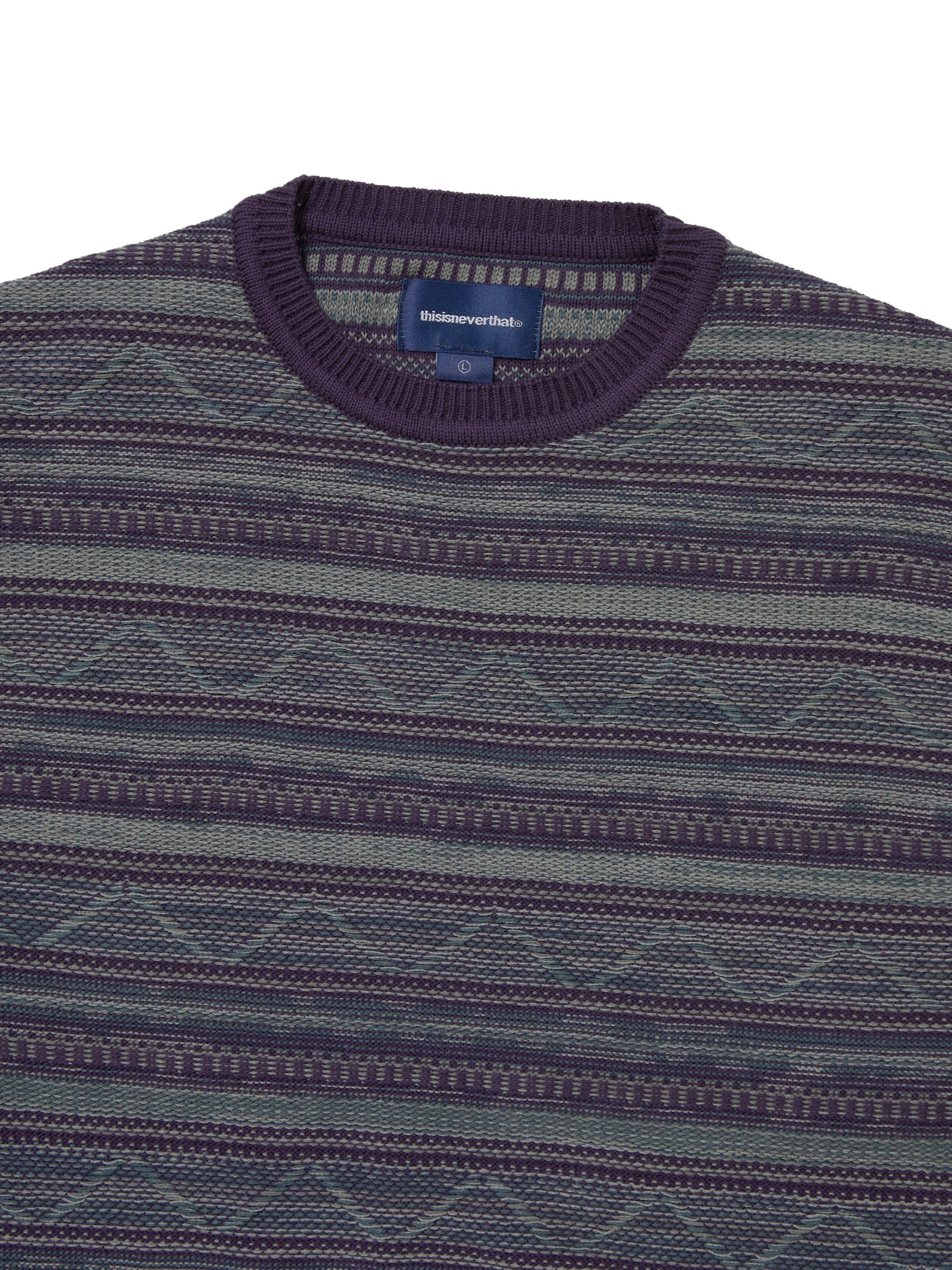 thisisneverthat - Pattern Knit Crew (Dark Purple) product image 2 | TRAB K-Fashion Australia
