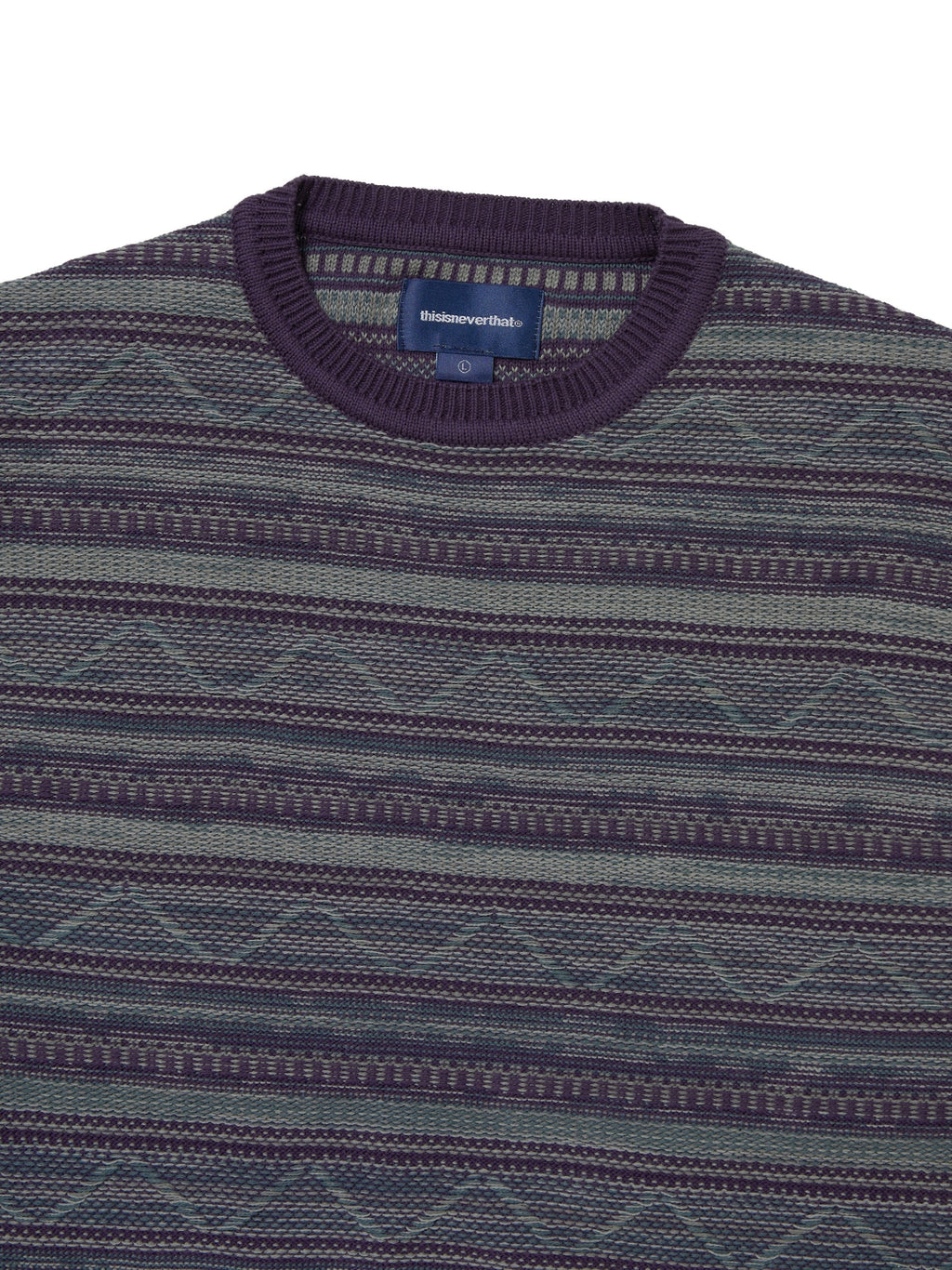 thisisneverthat - Pattern Knit Crew (Dark Purple) product image 2 | TRAB K-Fashion Australia
